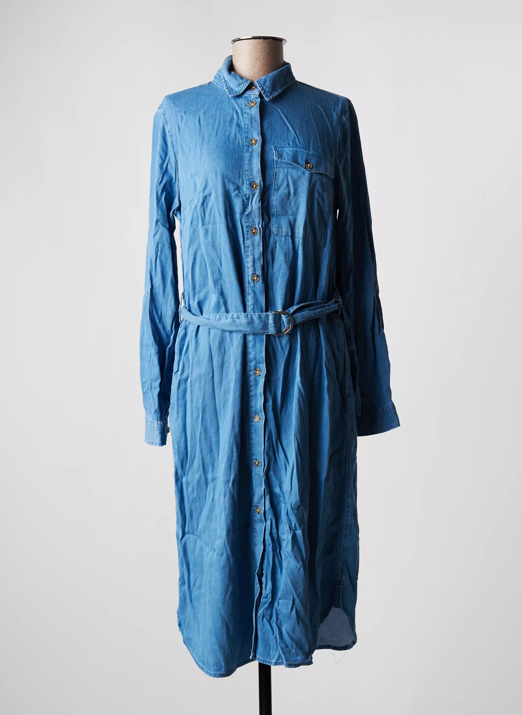 Vila Robes Mi Longues Femme couleur bleu