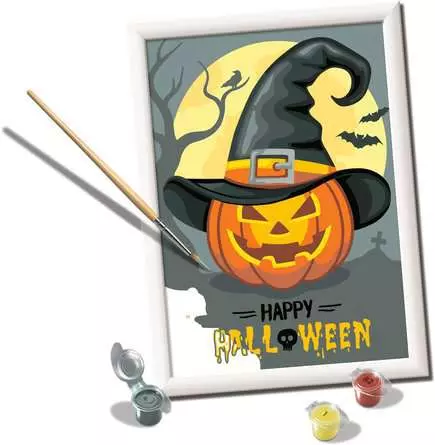 CreArt Happy Halloween - Malen nach Zahlen für Kinder ab 9 Jahren