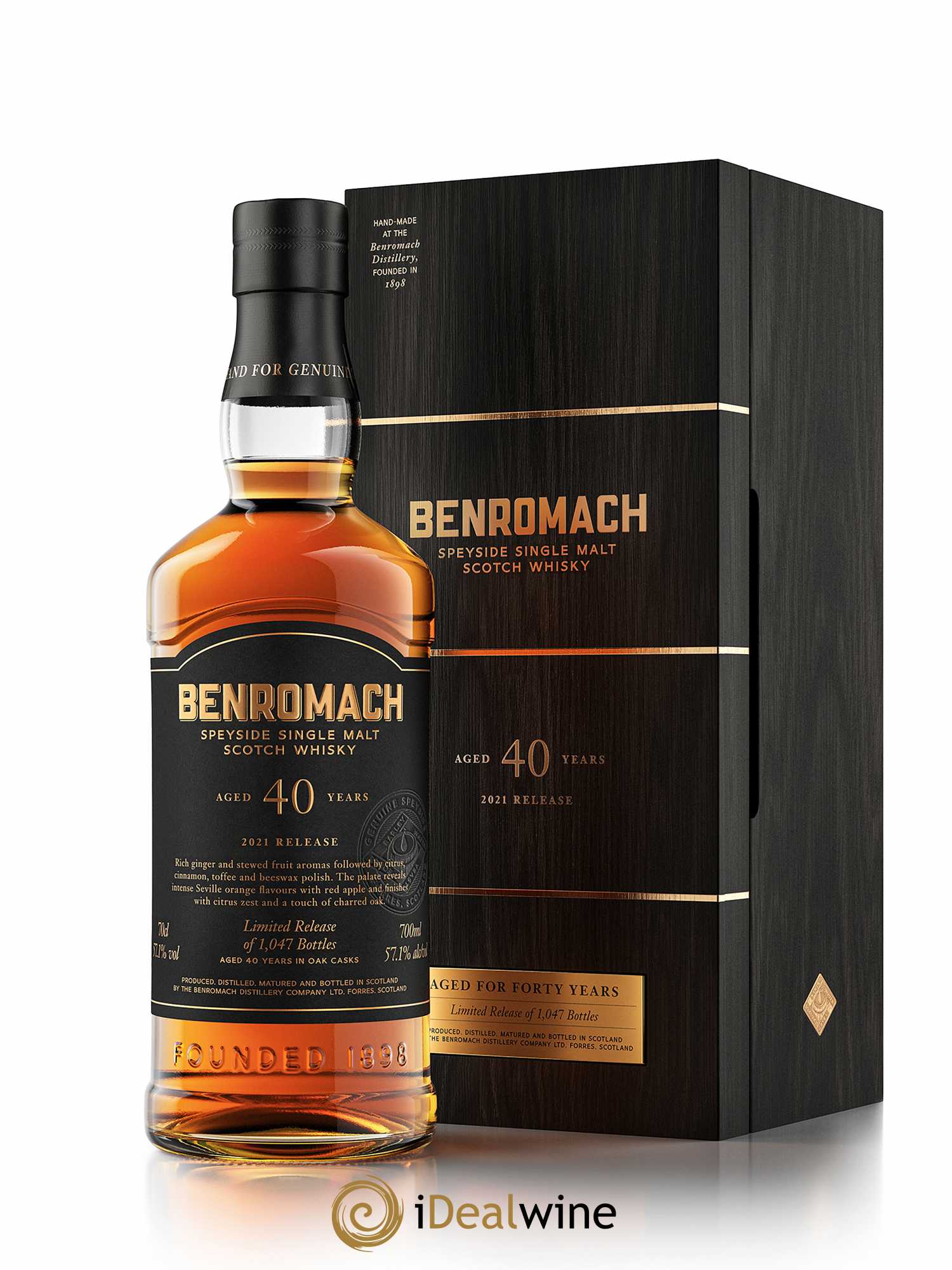 Whisky Benromach 40 ans 2021 Release (70cl)  - Lot de 1 Bouteille