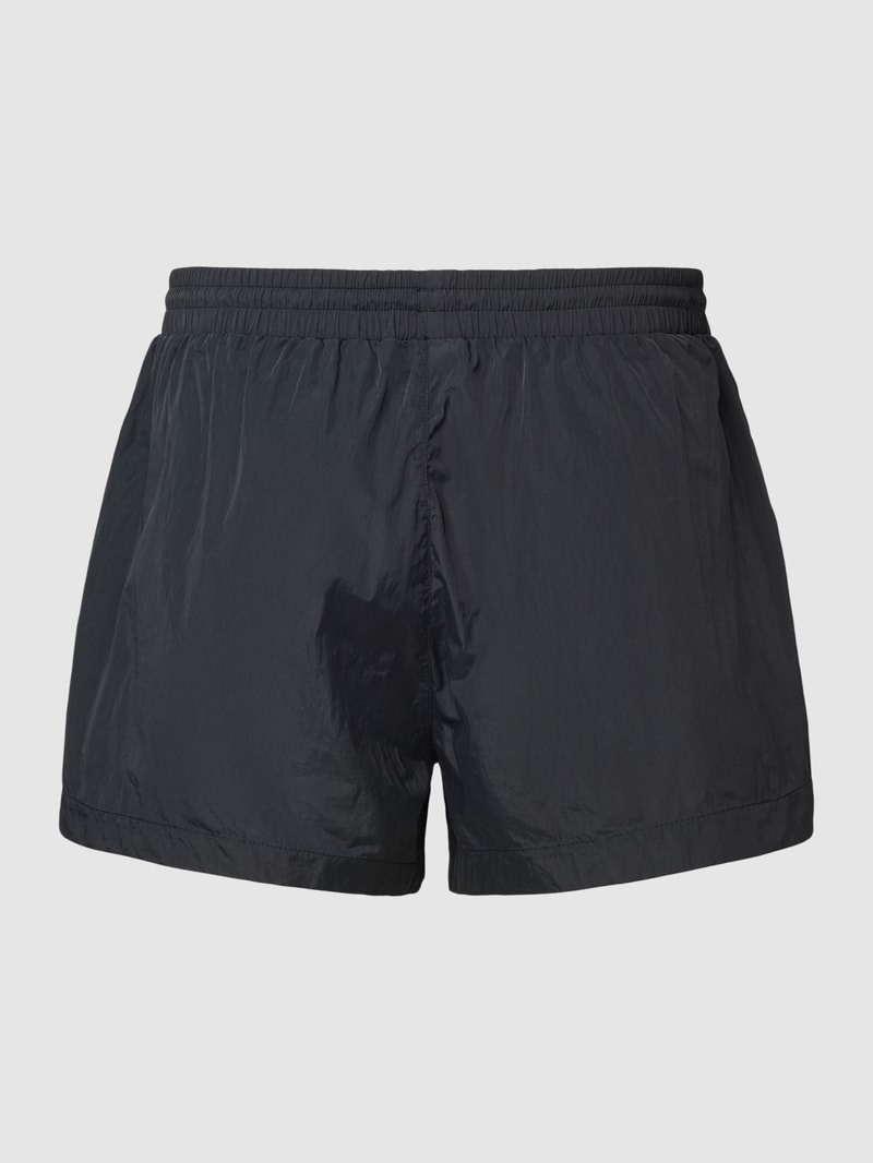 Badehose mit Label-print Modell 'Pacific' in schwarz