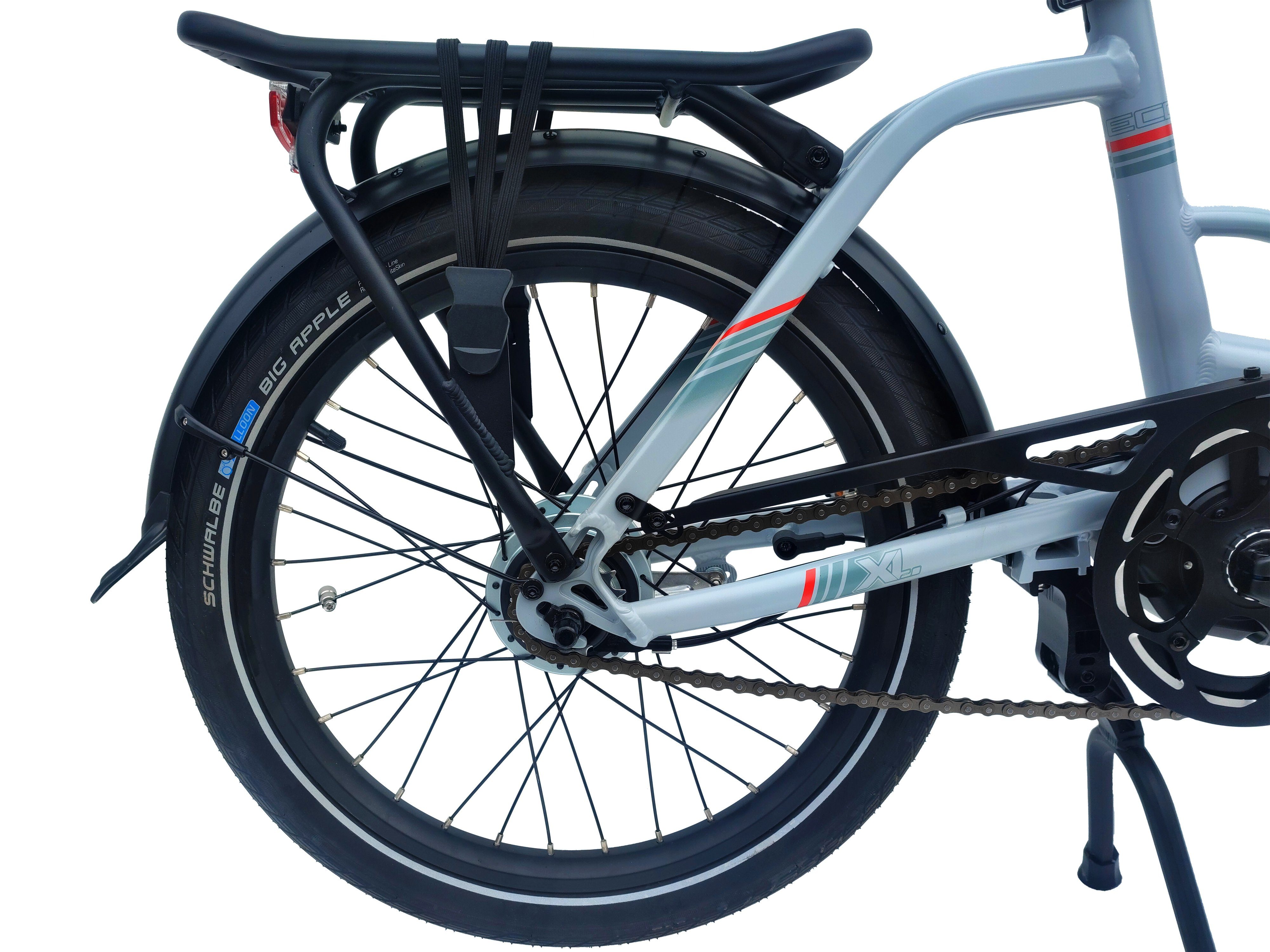 Ecofold E-Bike 20 Zoll ECOFOLD BFM420 E-bike Klapprad BaFang Mittelmotor schwarz, 8 Gang Shimano, Nabenschaltung, Mittelmotor