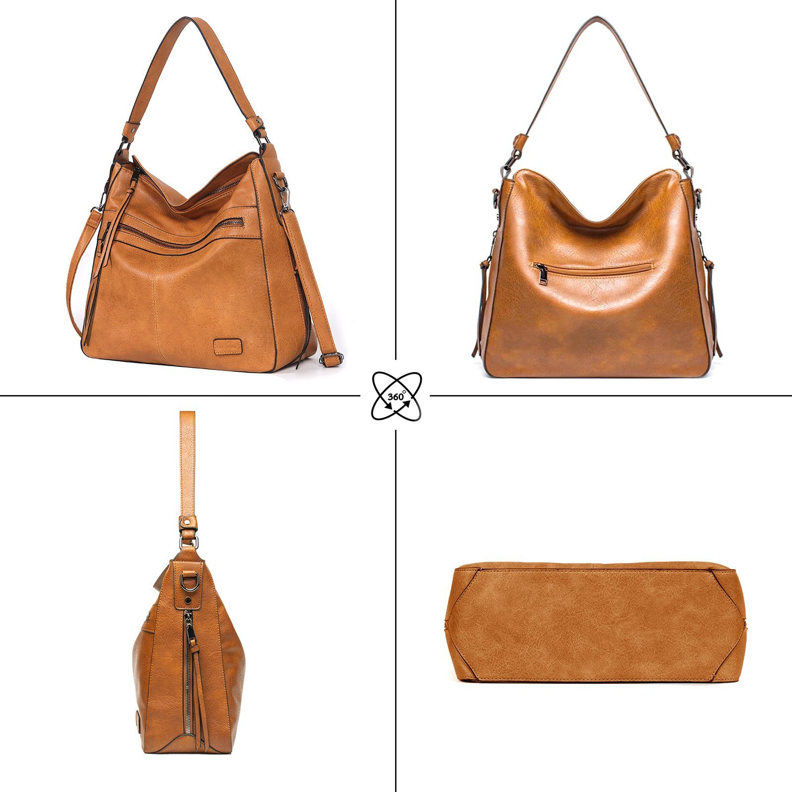 TAN.TOMI Handtasche Damen Schultertasche Groß Shopper Synthetisches-Lederhandtasche, Handtaschen Umhängetasche Damen Taschen