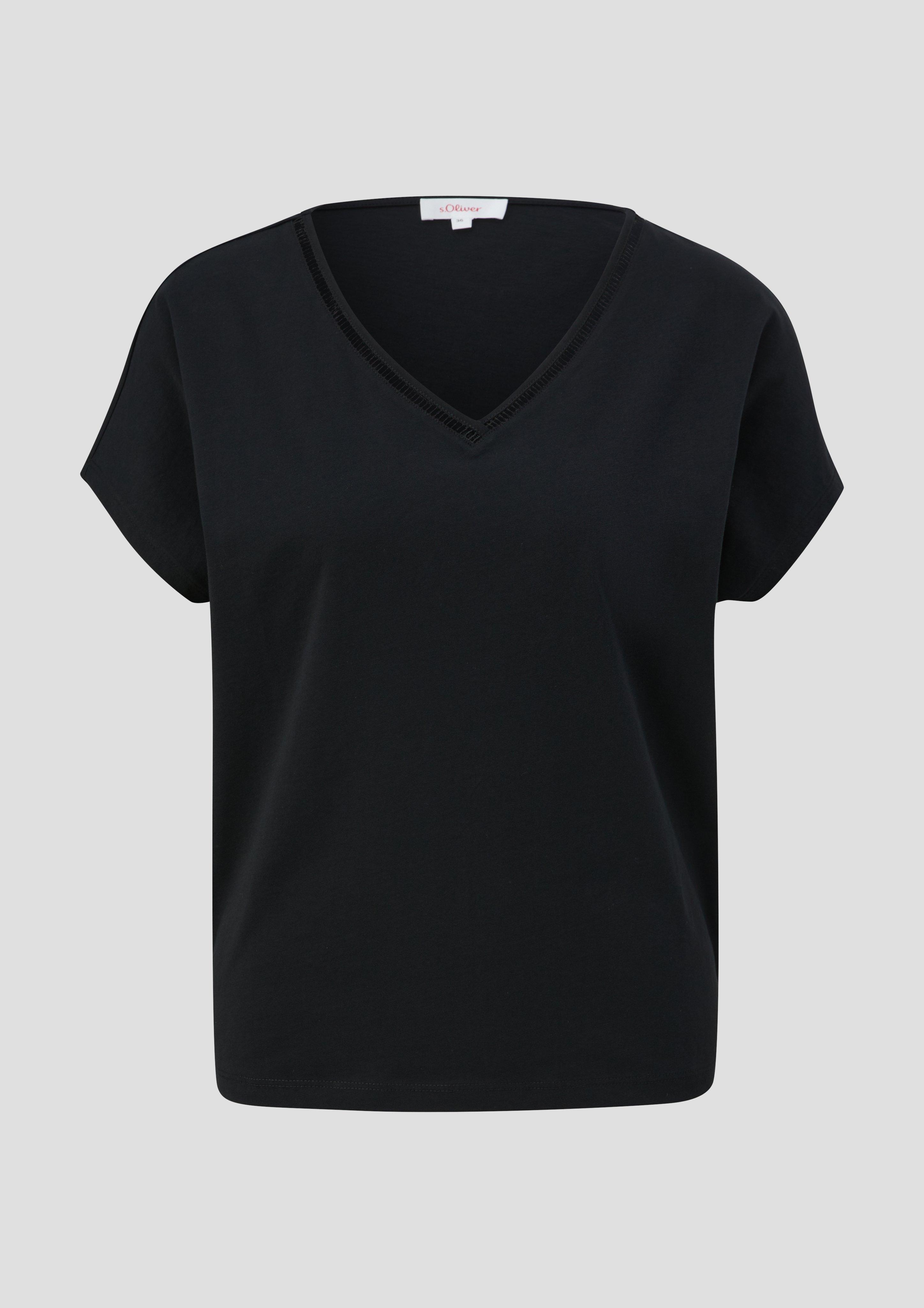 Baumwoll-T-Shirt mit Spitzendetails  2157738-9999