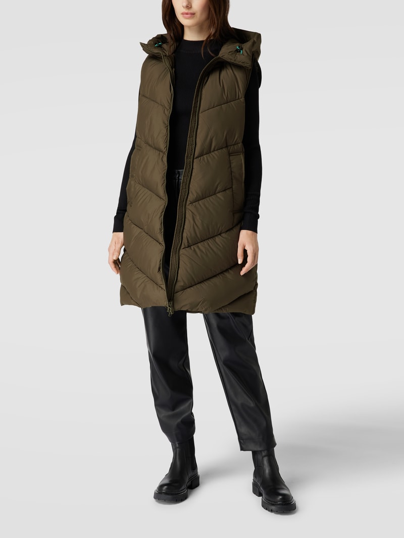 Steppweste mit Kapuze Modell 'JULIET' in khaki