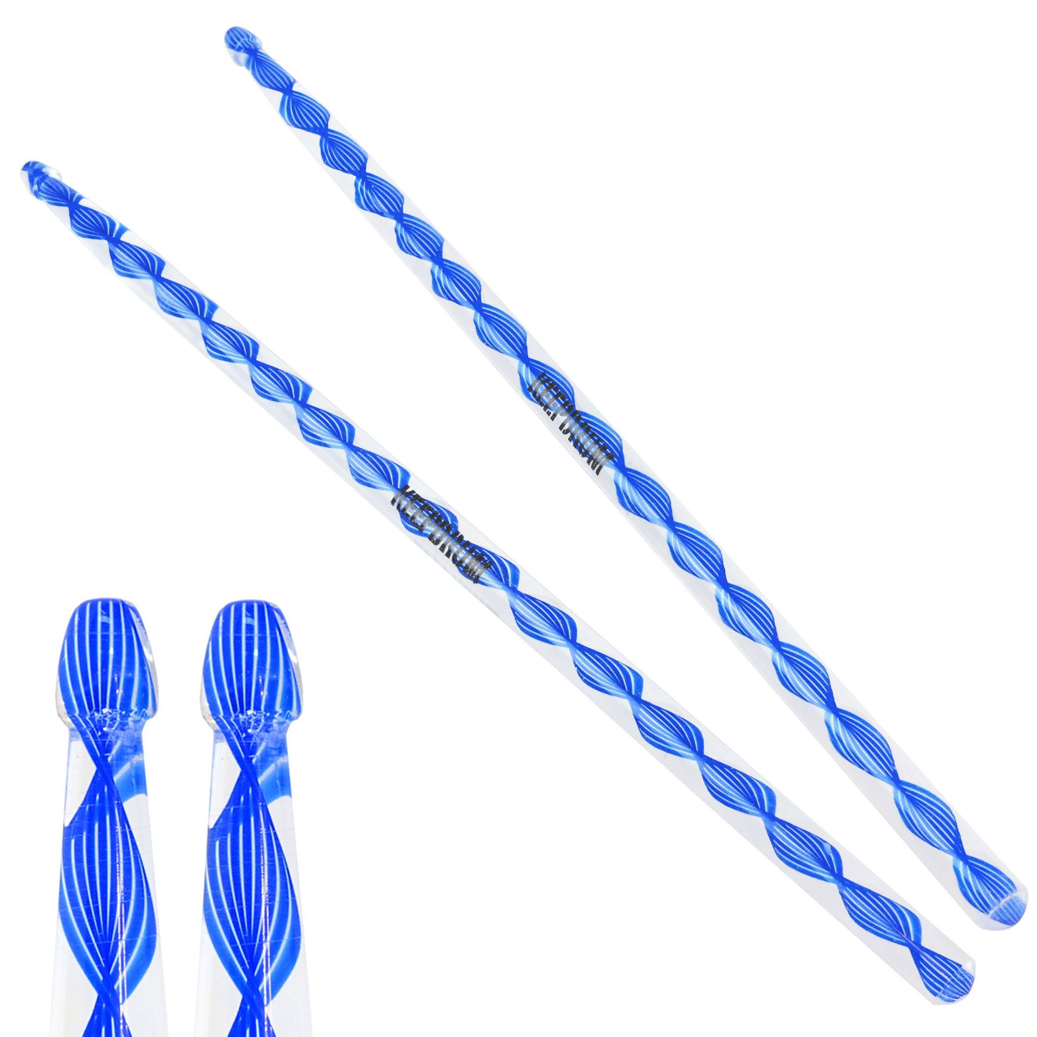 keepdrum Schlagzeug DA-B Acryl Drumsticks 5B Blau