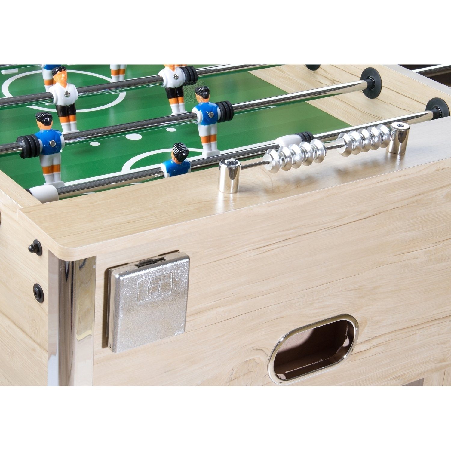 GAMES PLANET Kickertisch Games Planet Kickertisch „Leeds“, 60kg, 4 Bälle, 2 Getränkehalter, Tischkicker-Tischfußball-Kicker, Farbwahl