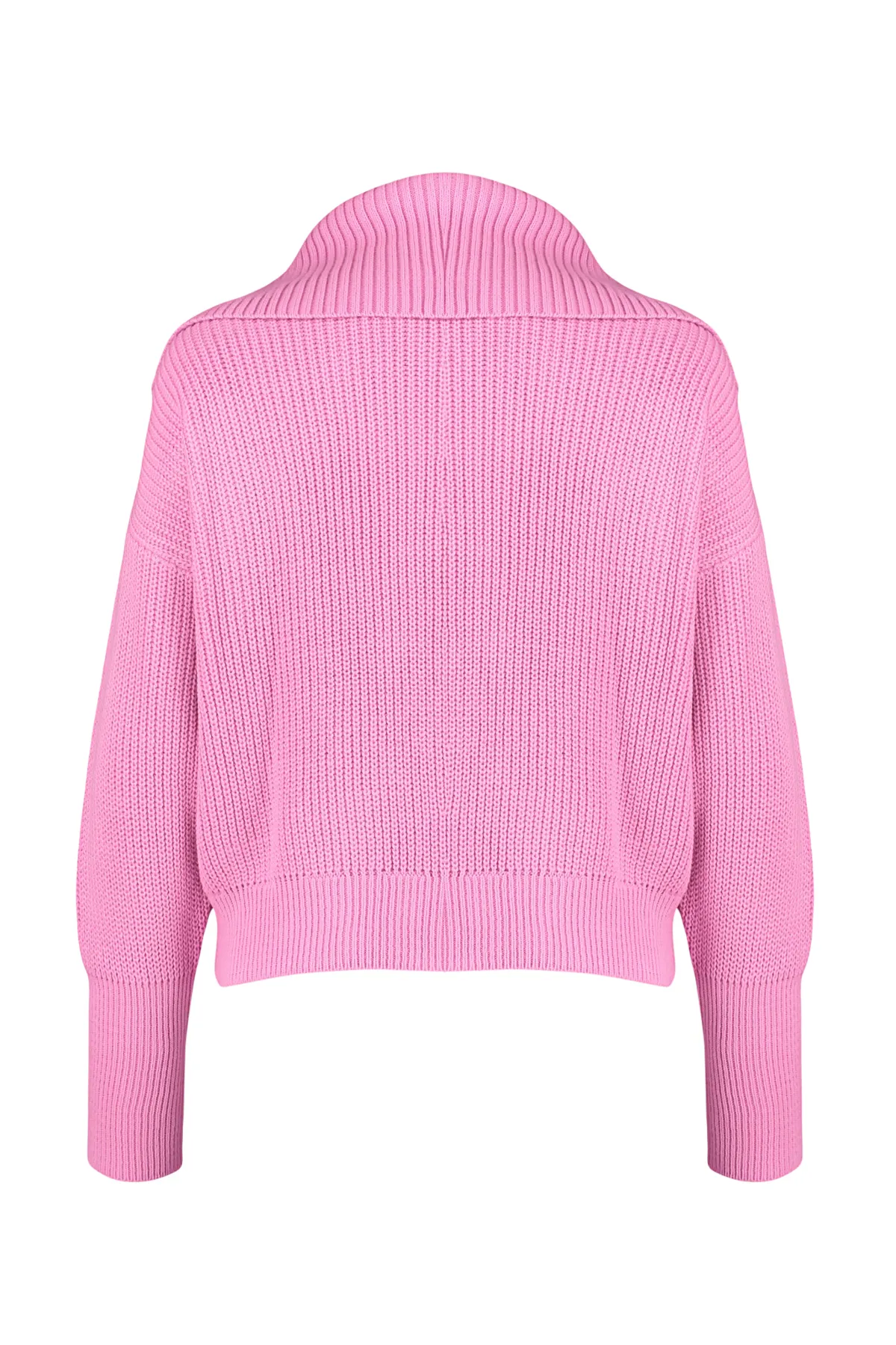 Trendyol Collection  Degaje Kragen Rosa Strick-Cardigan - Reißverschluss TWOAW24HI00072