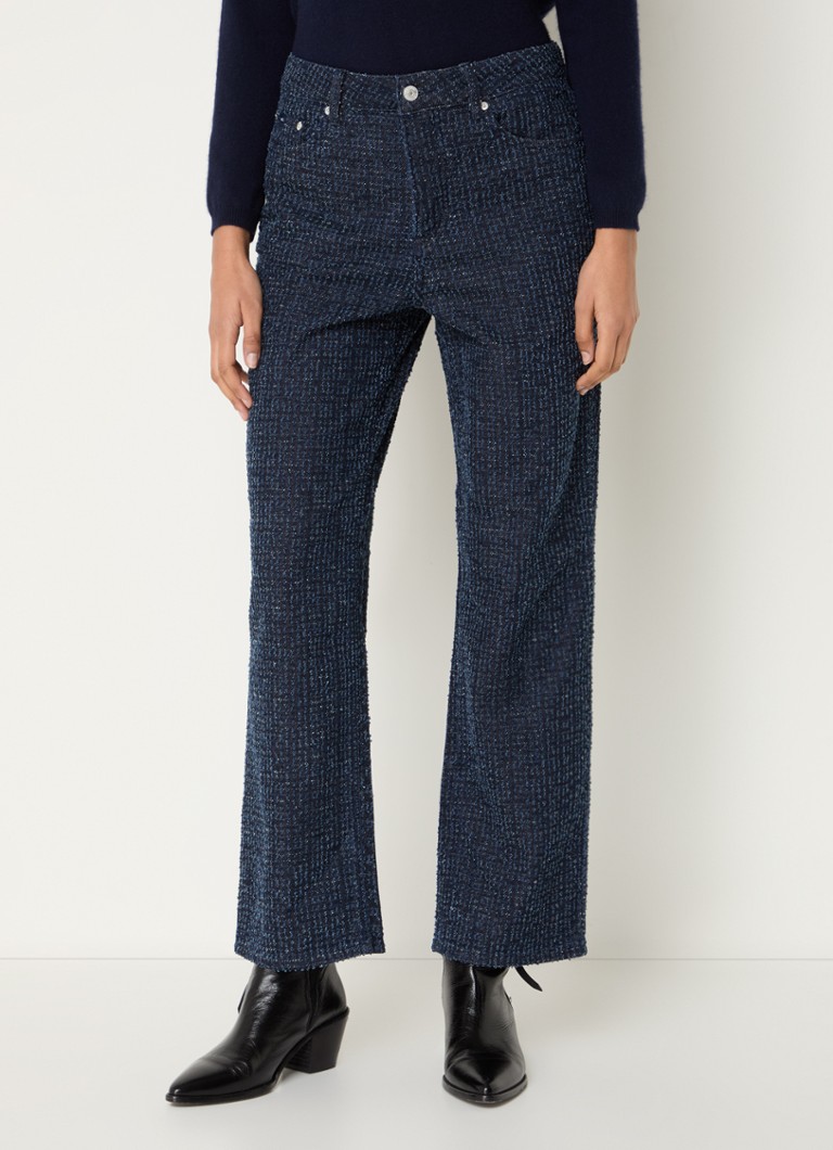 Jean Denham Ima taille haute à jambes larges avec texture