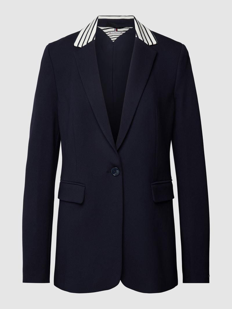 Slim Fit Blazer mit Pattentaschen in marineblau