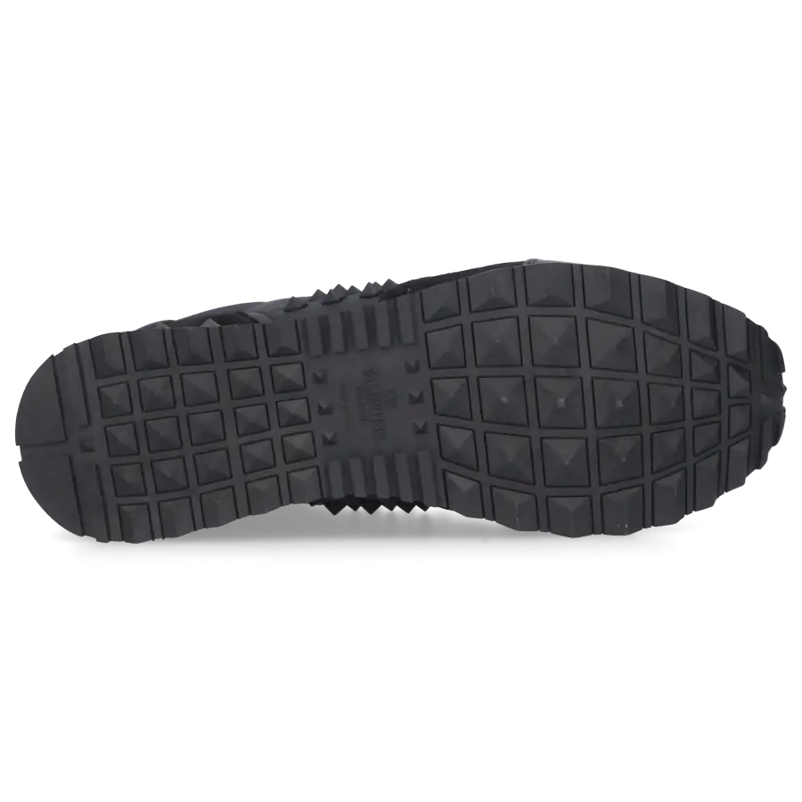 Valentino Garavani - Sneaker low ROCKRUNNER Veloursleder Textil - schwarz
