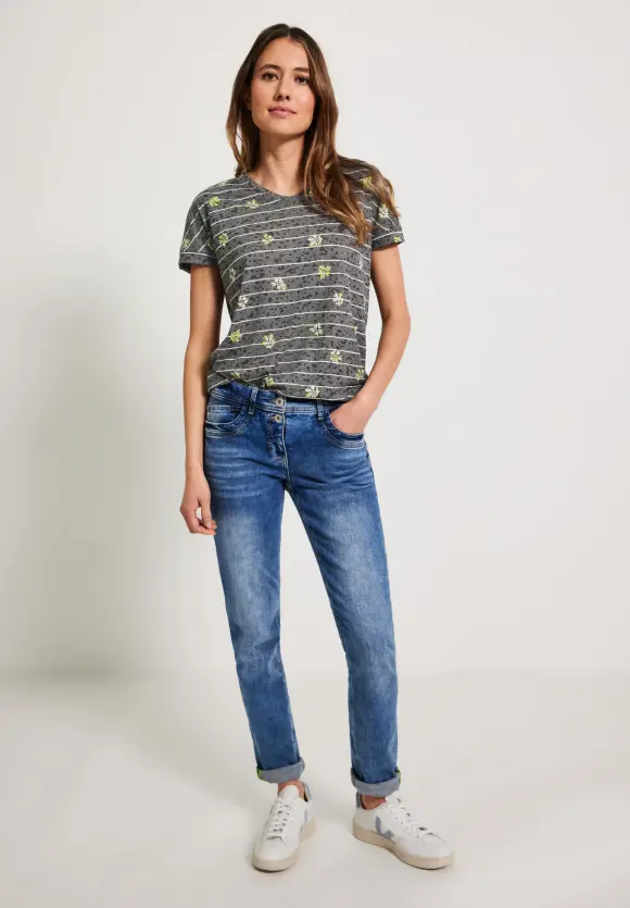 CECIL Burn Out T-Shirt mit Print
