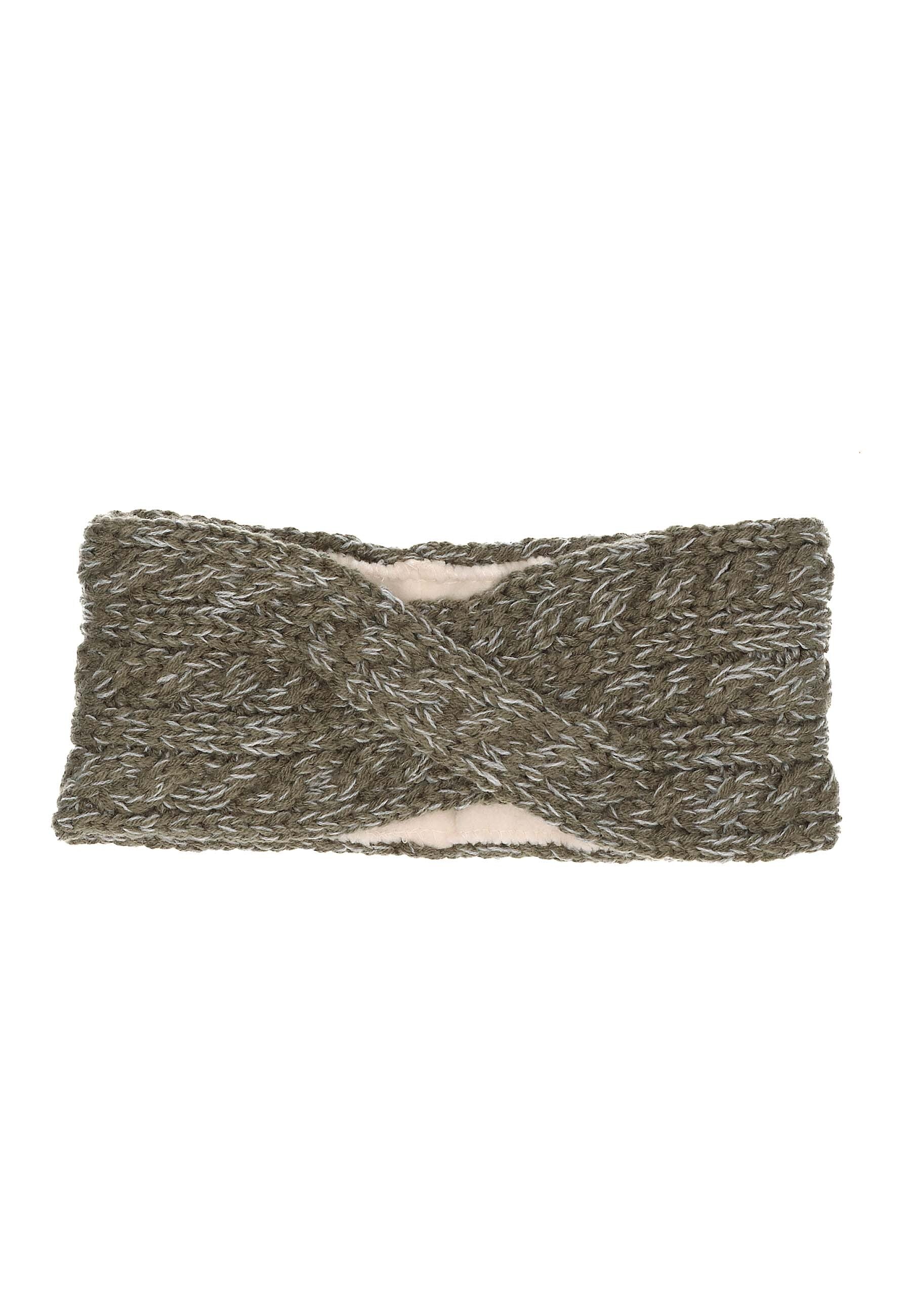 Strick-Stirnband mit Zopfmuster in Wickeloptik