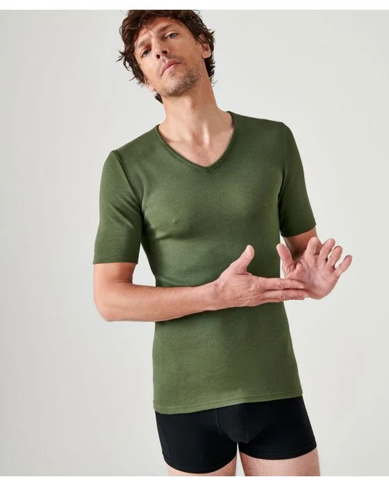 Tee-shirt col V manches courtes Thermolactyl