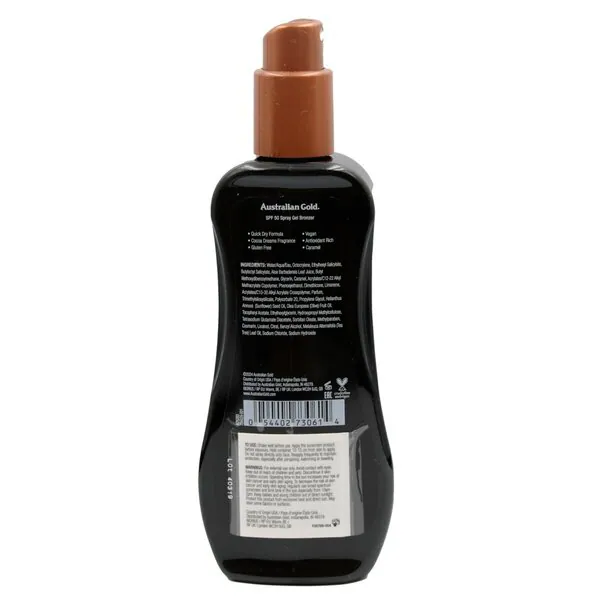 Australian Gold SPF50 bronzosítós spray gél 237ml