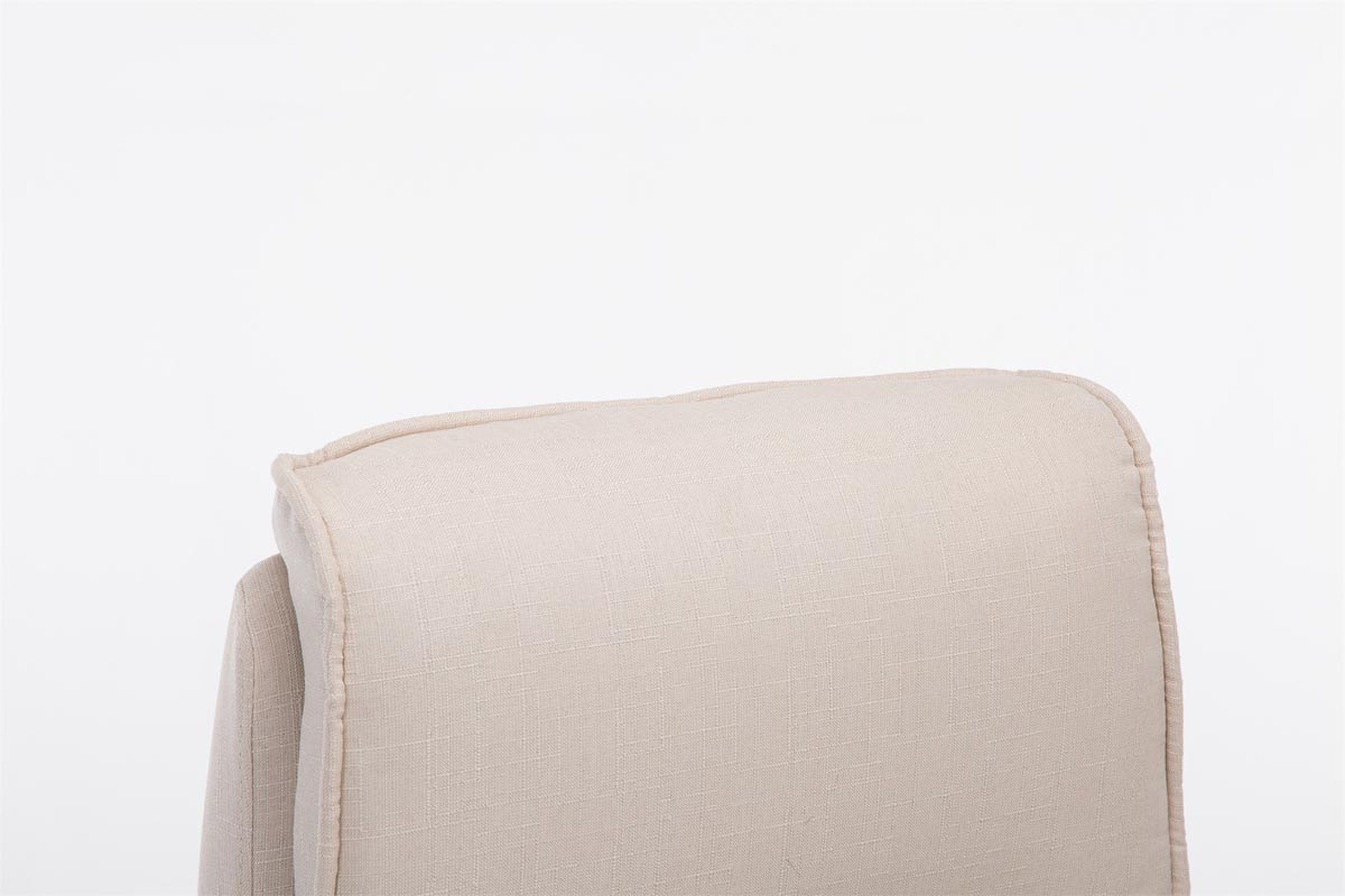TPFLiving Bürostuhl Vila mit bequemer ergonomisch geformter Rückenlehne (Schreibtischstuhl, Drehstuhl, Chefsessel, Bürostuhl XXL), Gestell: Kunststoff silber - Sitzfläche: Stoff creme