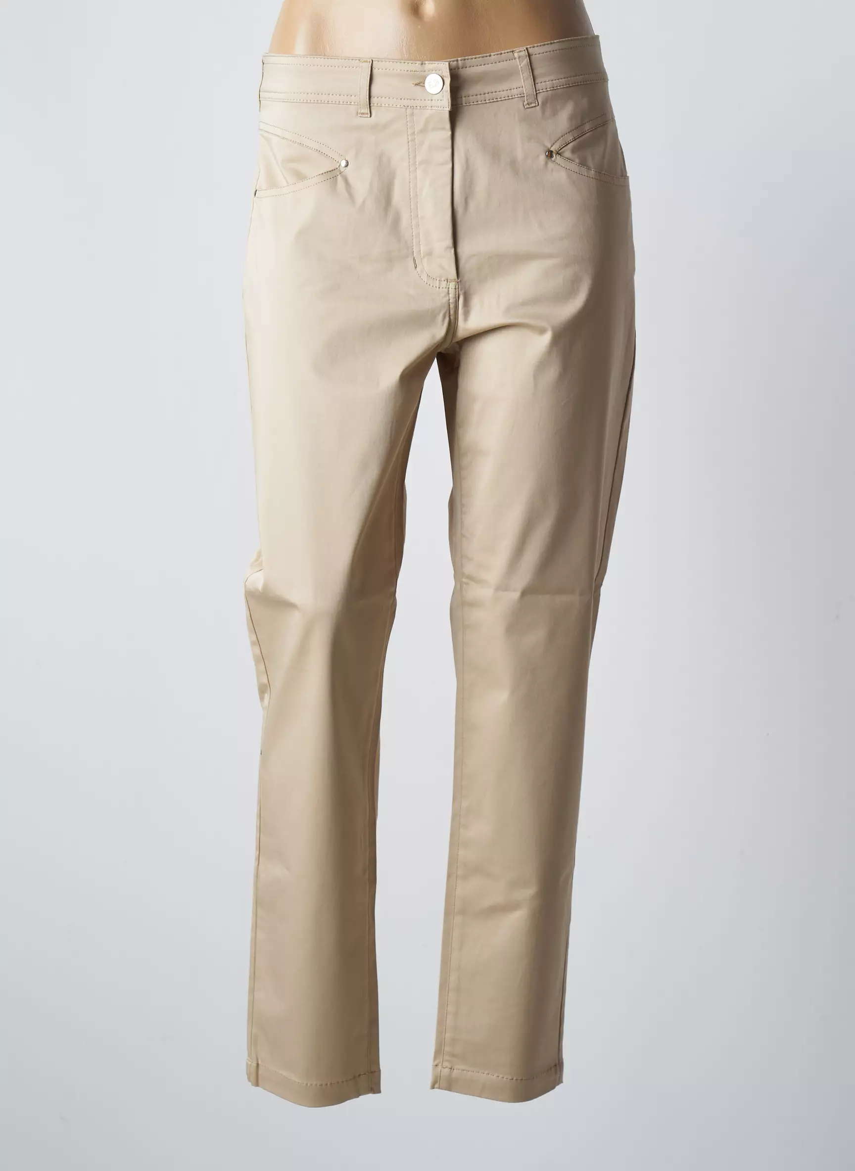 Paul Brial Pantalons Droits Femme couleur beige