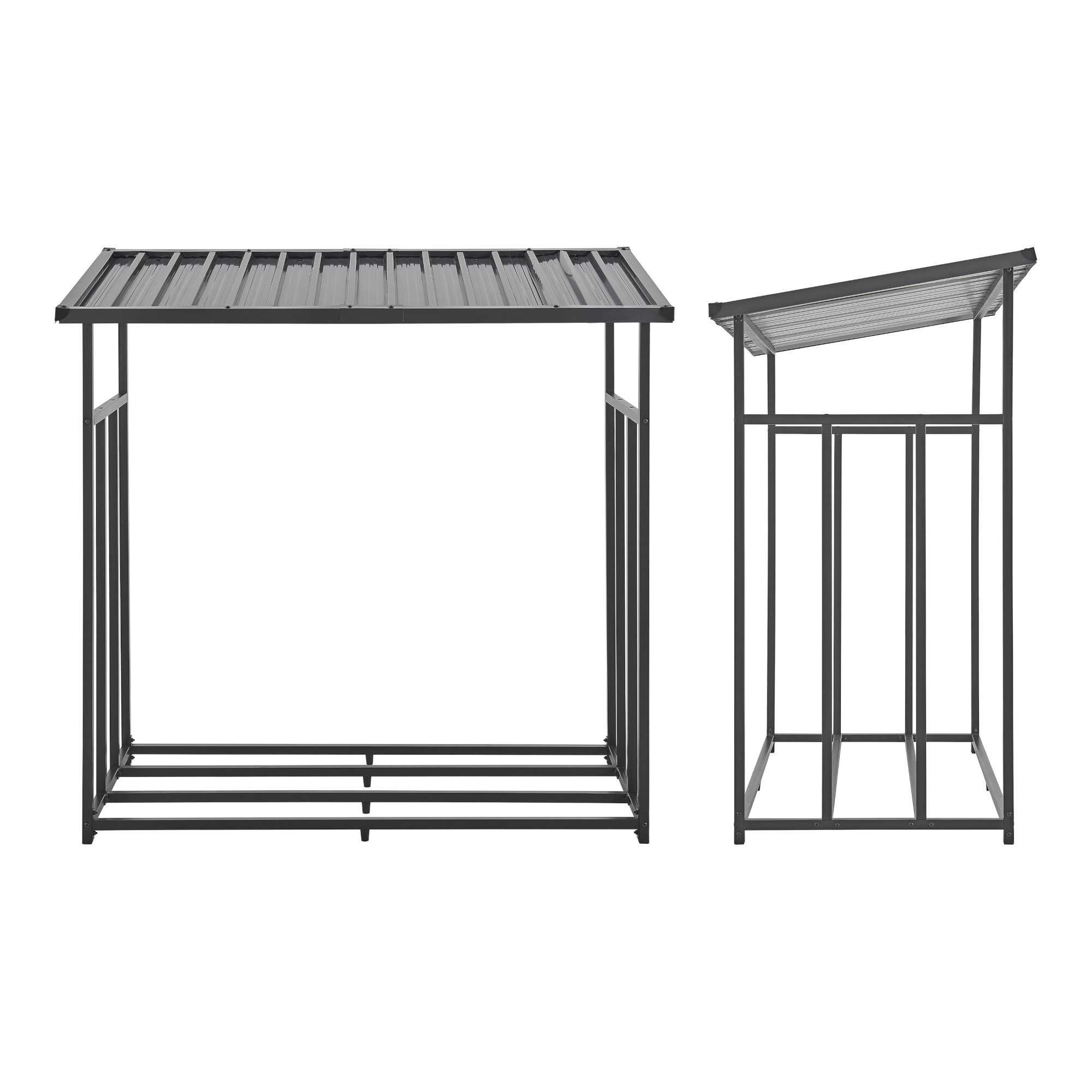 casa.pro Kaminholzregal, BxTxH:143x70x145 cm, Yakutat Kaminholzregal 145x143x70cm Schwarz