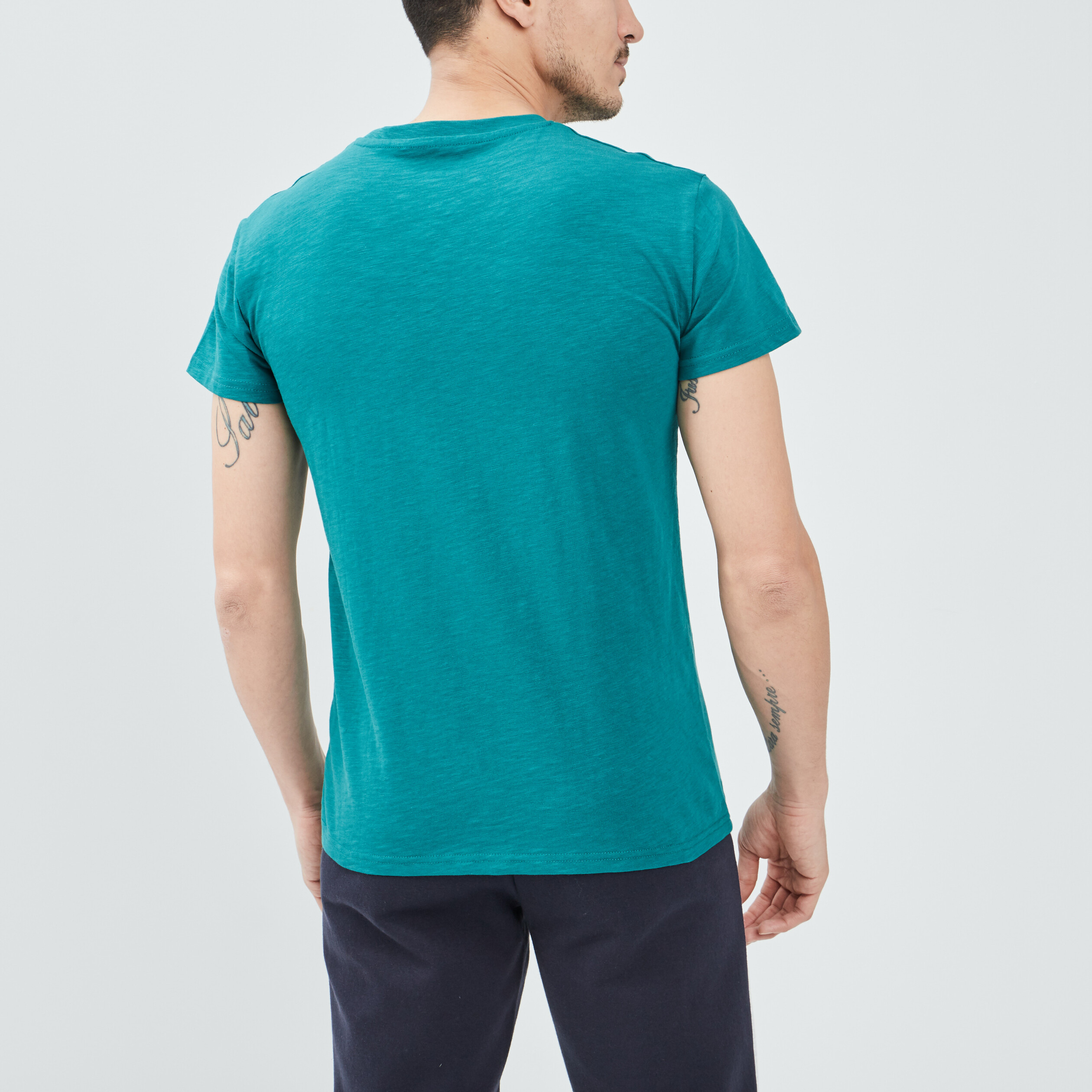 T-shirt manches courtes vert menthe homme | La Halle