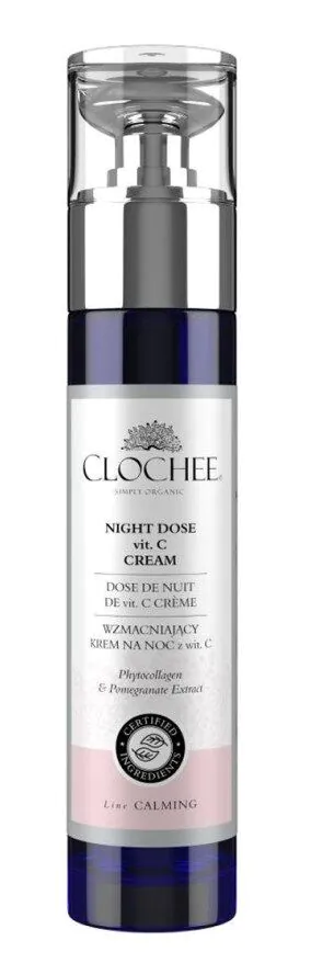 Clochee Simply Organic noćna krema za jačanje kože s vitaminom C