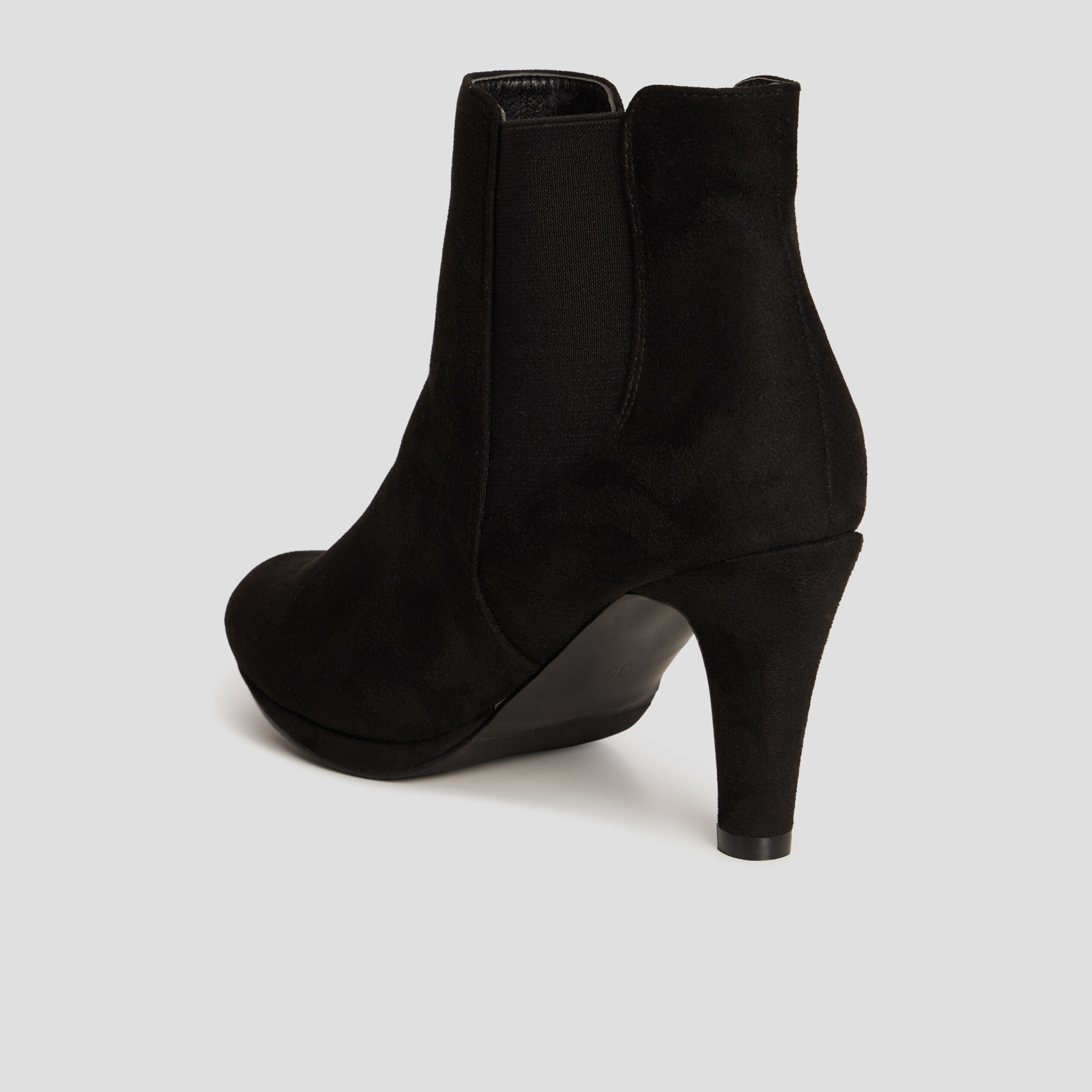 Bottines élastiquées à talons noir femme | La Halle