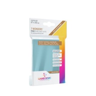 Gamegenic - Prime 7 Wonders Sleeves 67 x 103 mm - Clear (80)