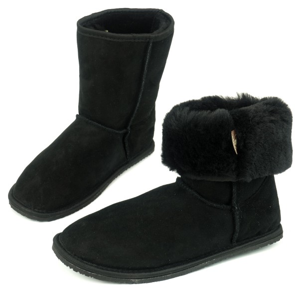 ZeaZoo |a ~ Winter-Boot Dingo mit Fell ~ Schwarz