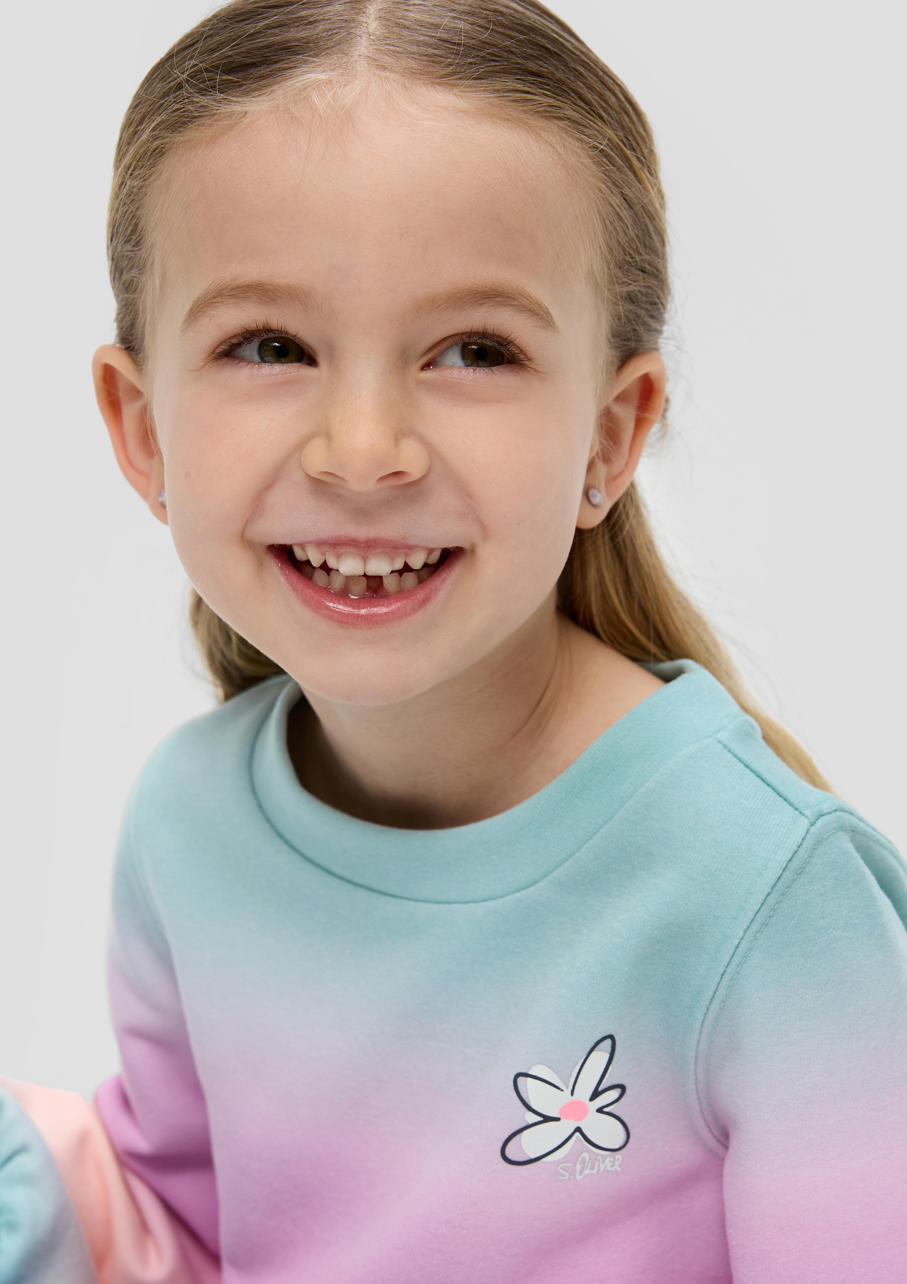 Sweatshirt im Farbverlauf mit Frontprint  2145699-44D4