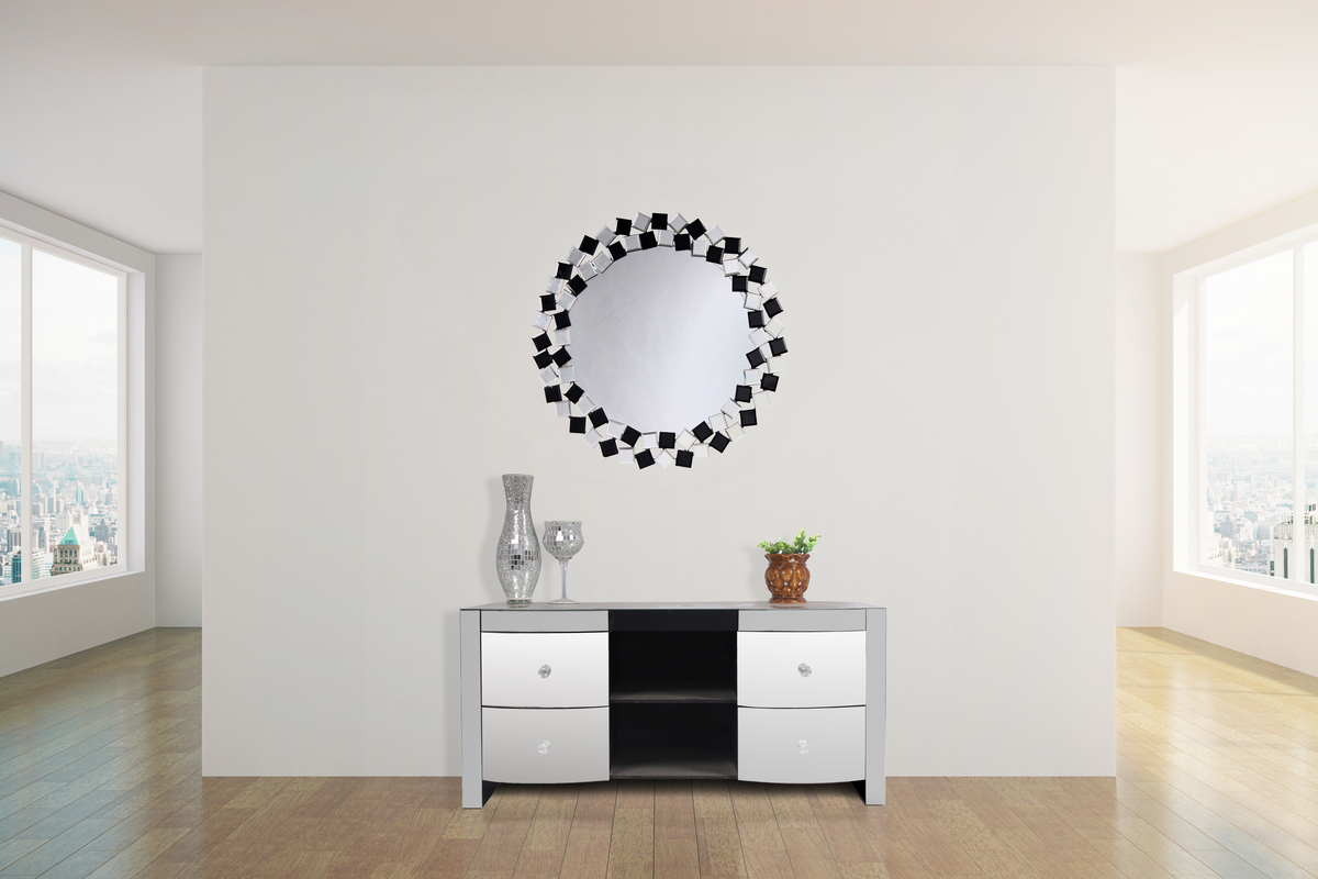 Kayoom Wandspiegel Mosaic 1825 Silber / Schwarz