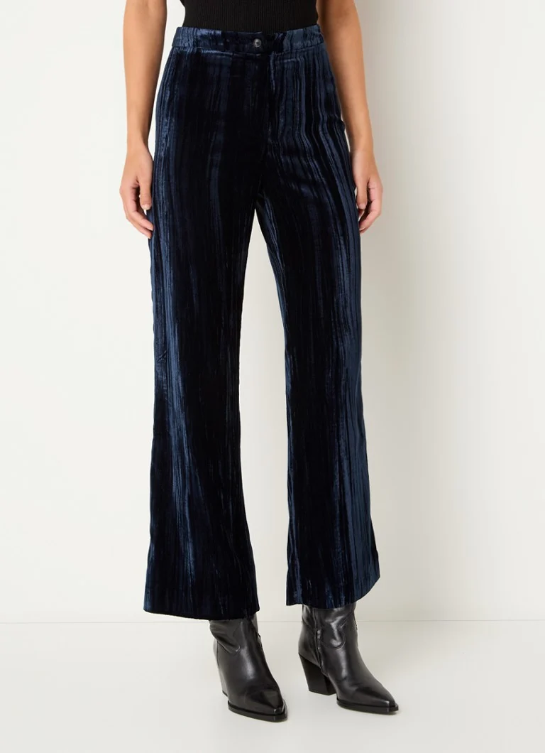 Pantaloni evazați cu talie înaltă Noria din catifea, de la Gerard Darel
