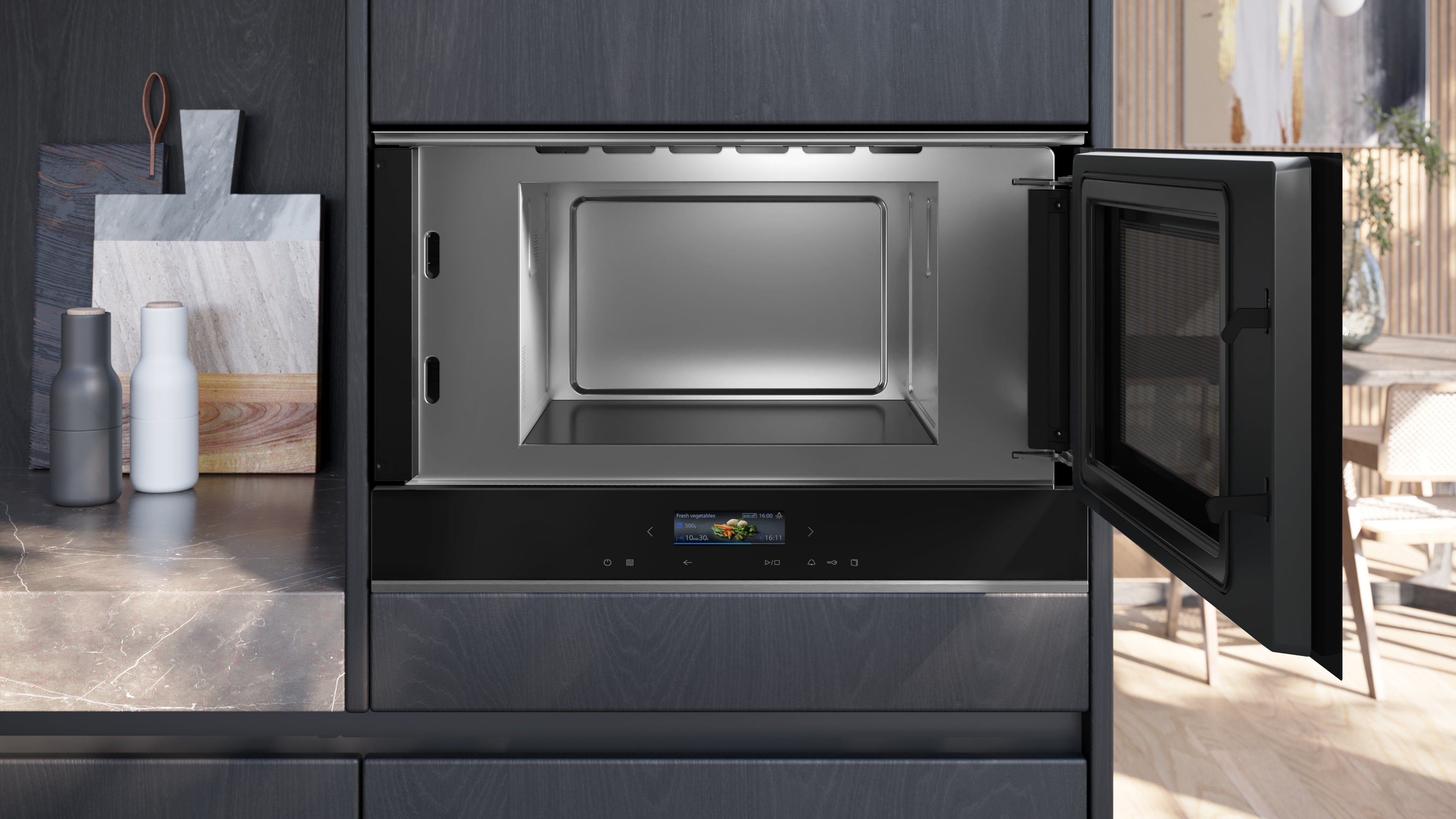 SIEMENS Einbau-Mikrowelle BF722R1B1, Mikrowelle, 21 l