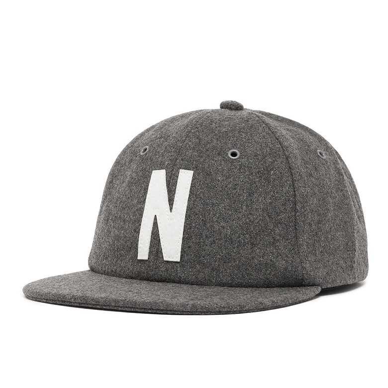 Norse Projects Wool Sports Cap charcoal melange