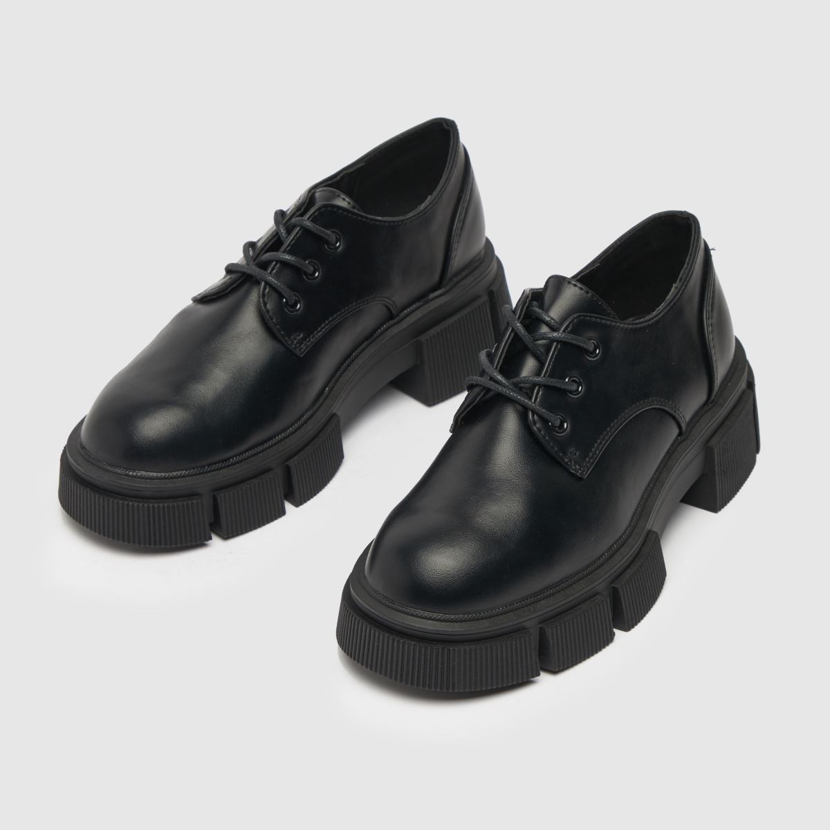 Schuh svarta Lofty grova spetsskor för flickor och juniorer