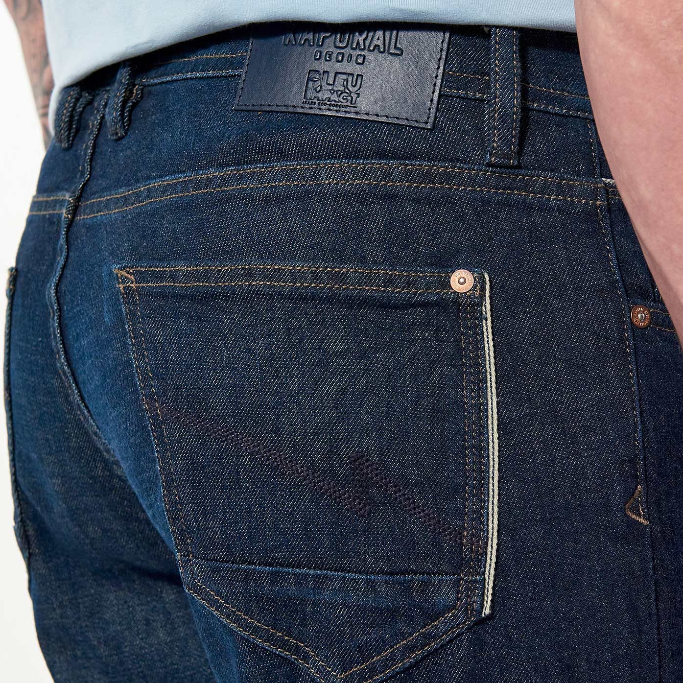 KYLAN  Jean relaxed cropped brut Homme