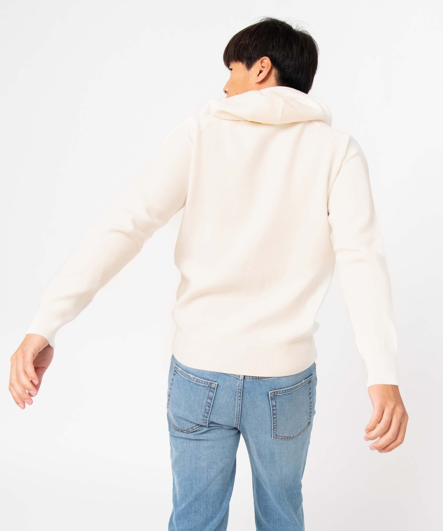 Pull homme à capuche esprit sweat blanc | GEMO