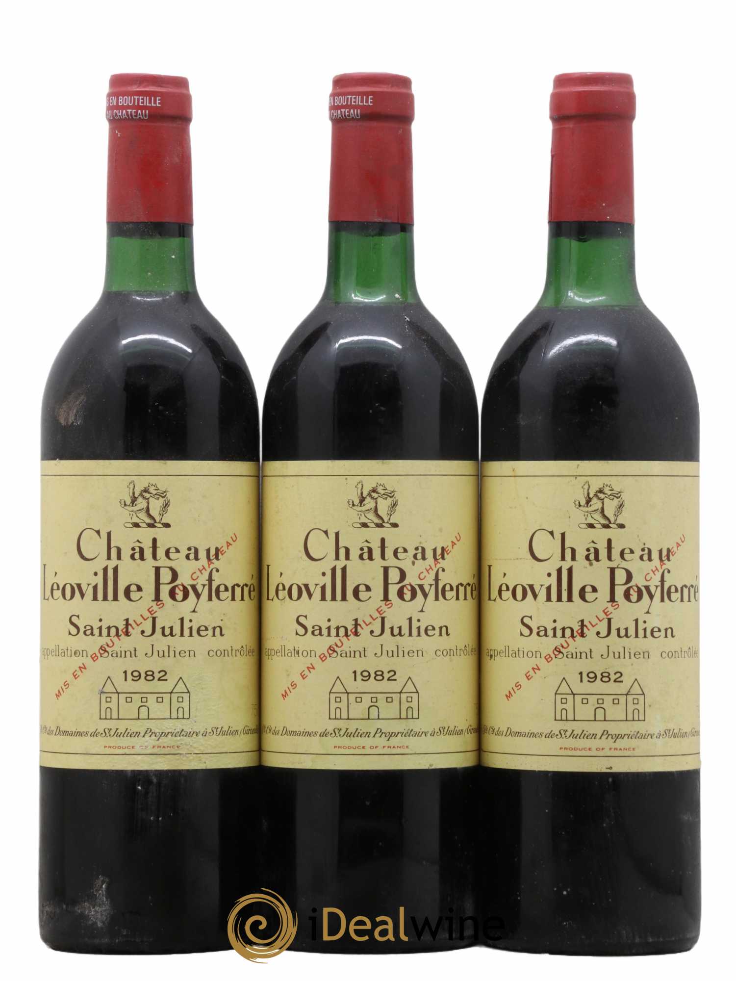 Château Léoville Poyferré 2ème Grand Cru Classé  1982 - Lot de 3 Bouteilles