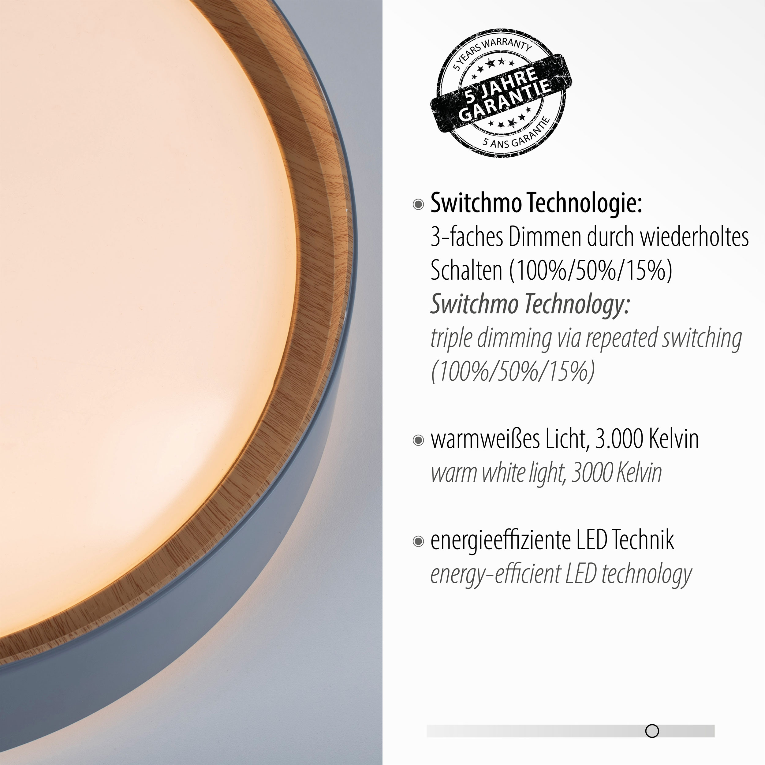 JUST LIGHT.LED-Deckenleuchte 1flg