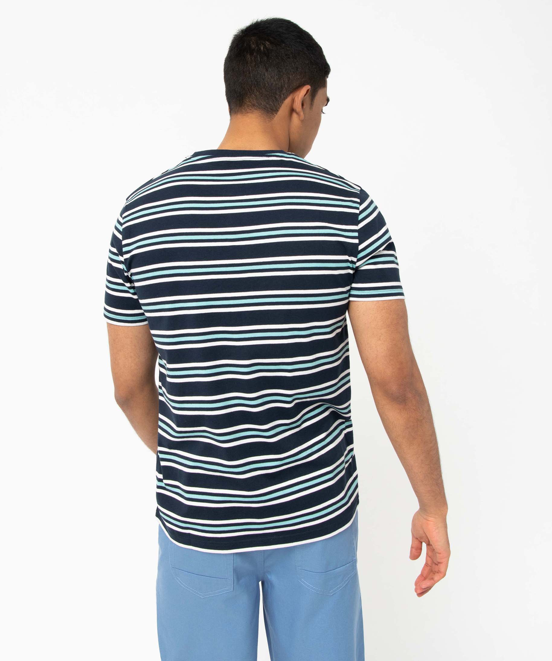 Tee-shirt homme rayé à manches courtes raye | GEMO