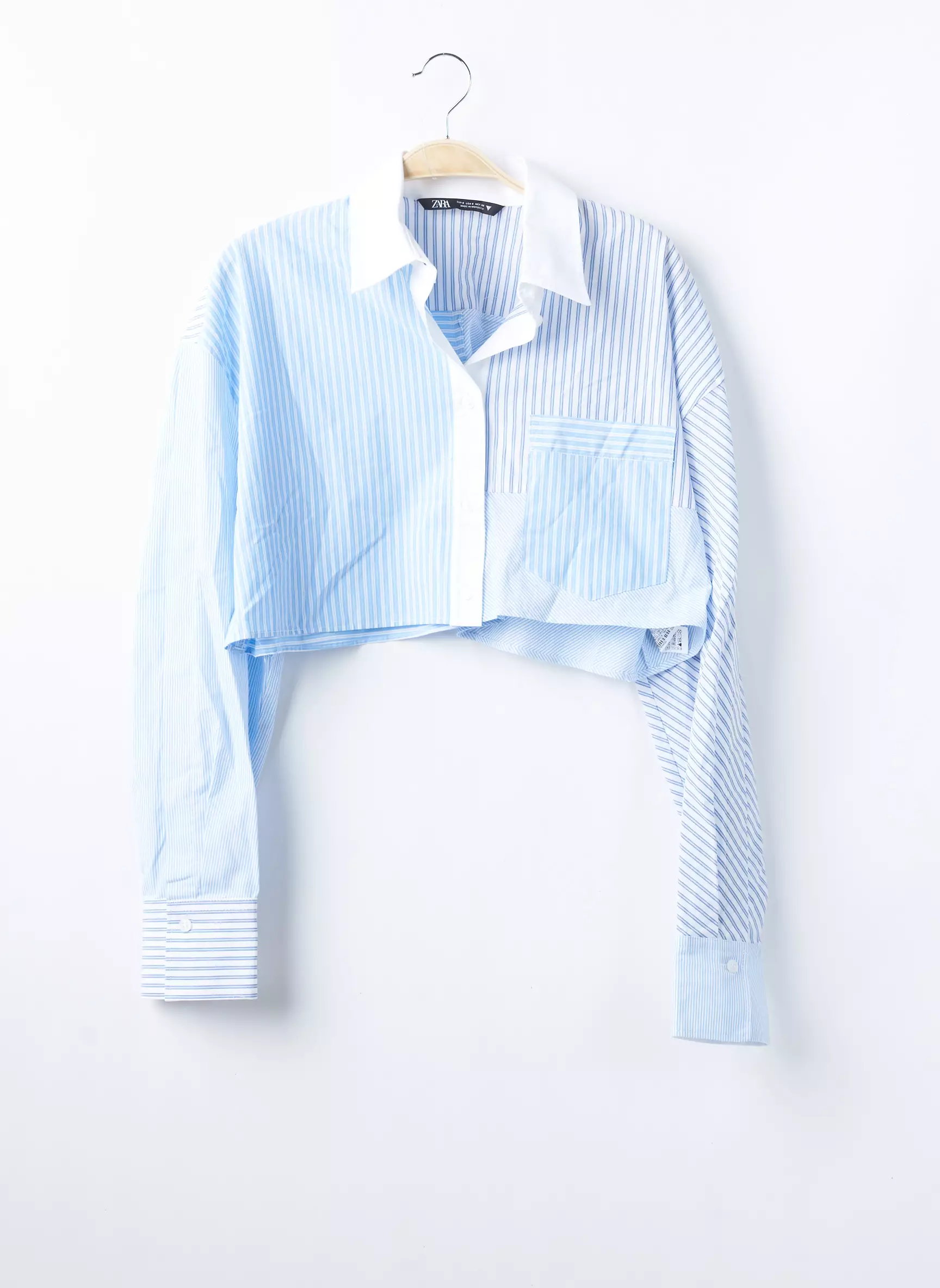 Zara Chemisiers Femme couleur bleu