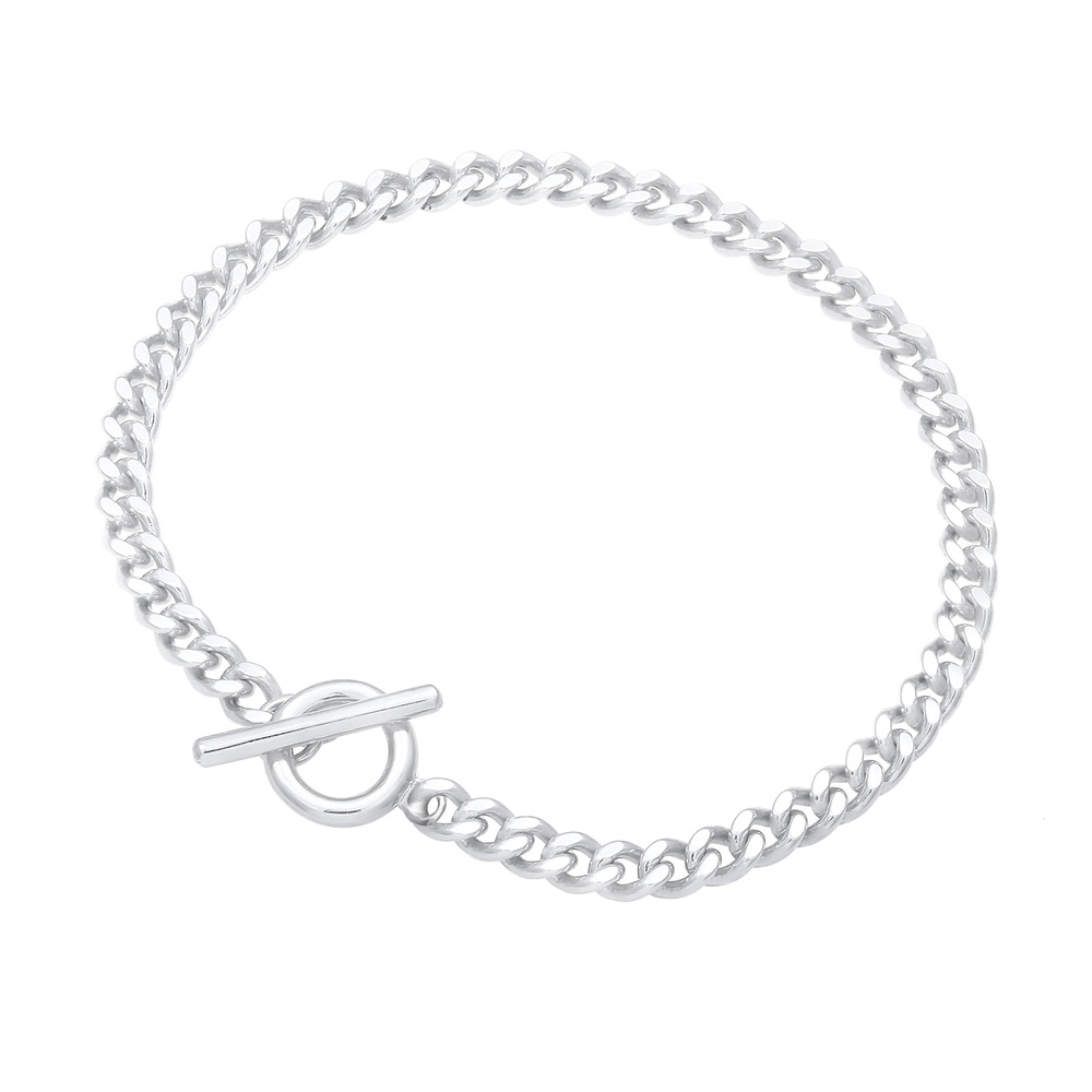 Elli Elli Bracelet Bracelet Chaîne Basic avec fermeture à barre en argent 925 sterling Bracelet