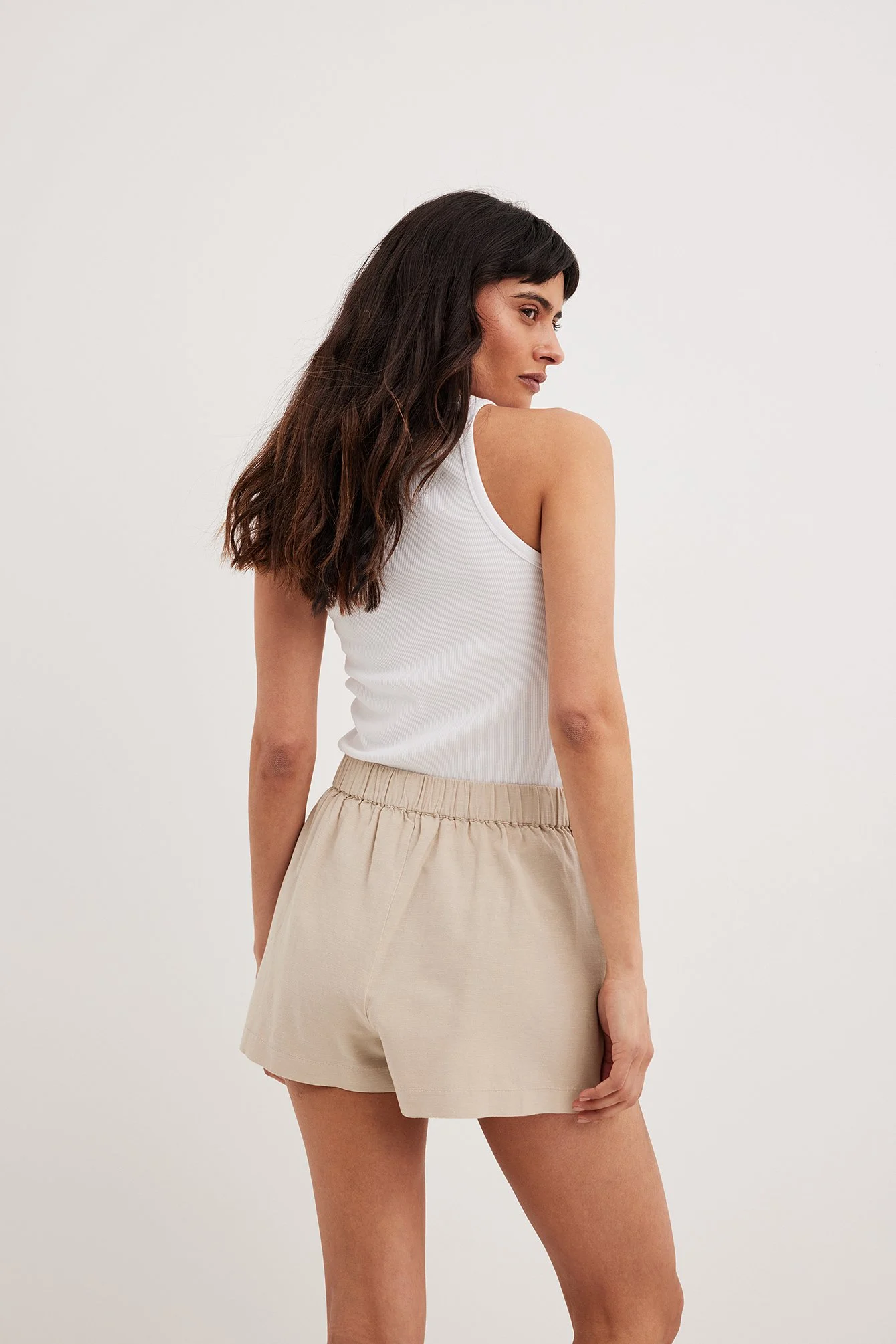 Relaxte Shorts aus Leinenmix