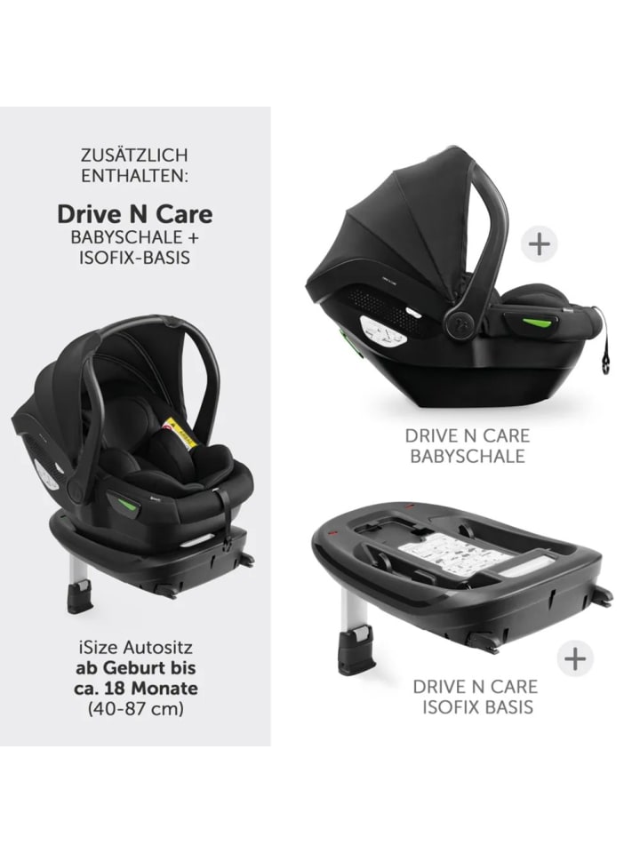 Hauck 4in1 Kinderwagen-Set Vision X Trio Set - inkl. i-Size in beige,schwarz günstig kaufen onesize