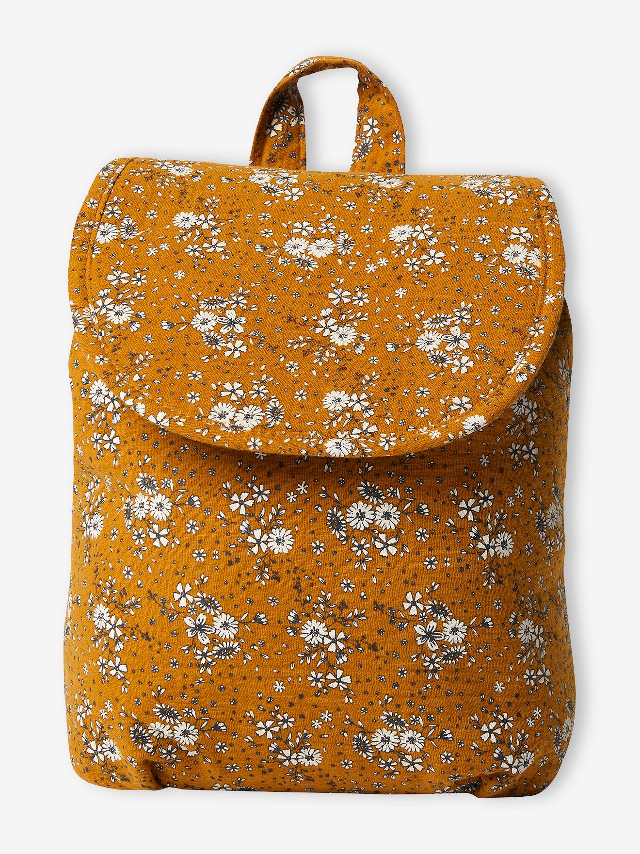 Sac fleuri personnalisable fille camel