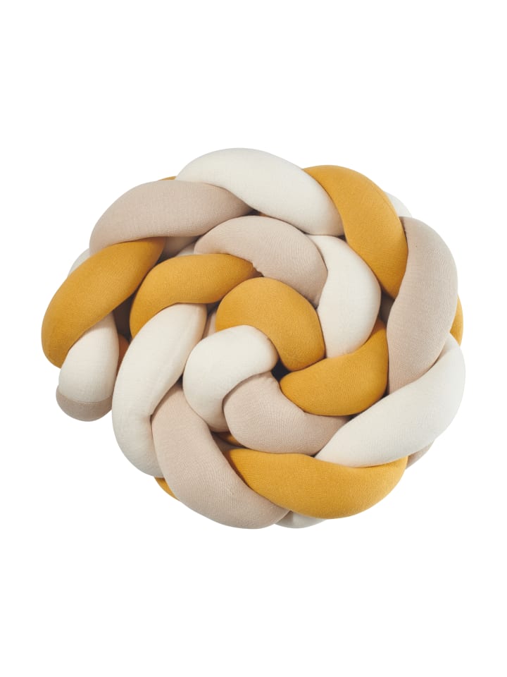 nordic coast company  Bettschlange geflochten Trio Curry Gelb  günstig kaufen onesize