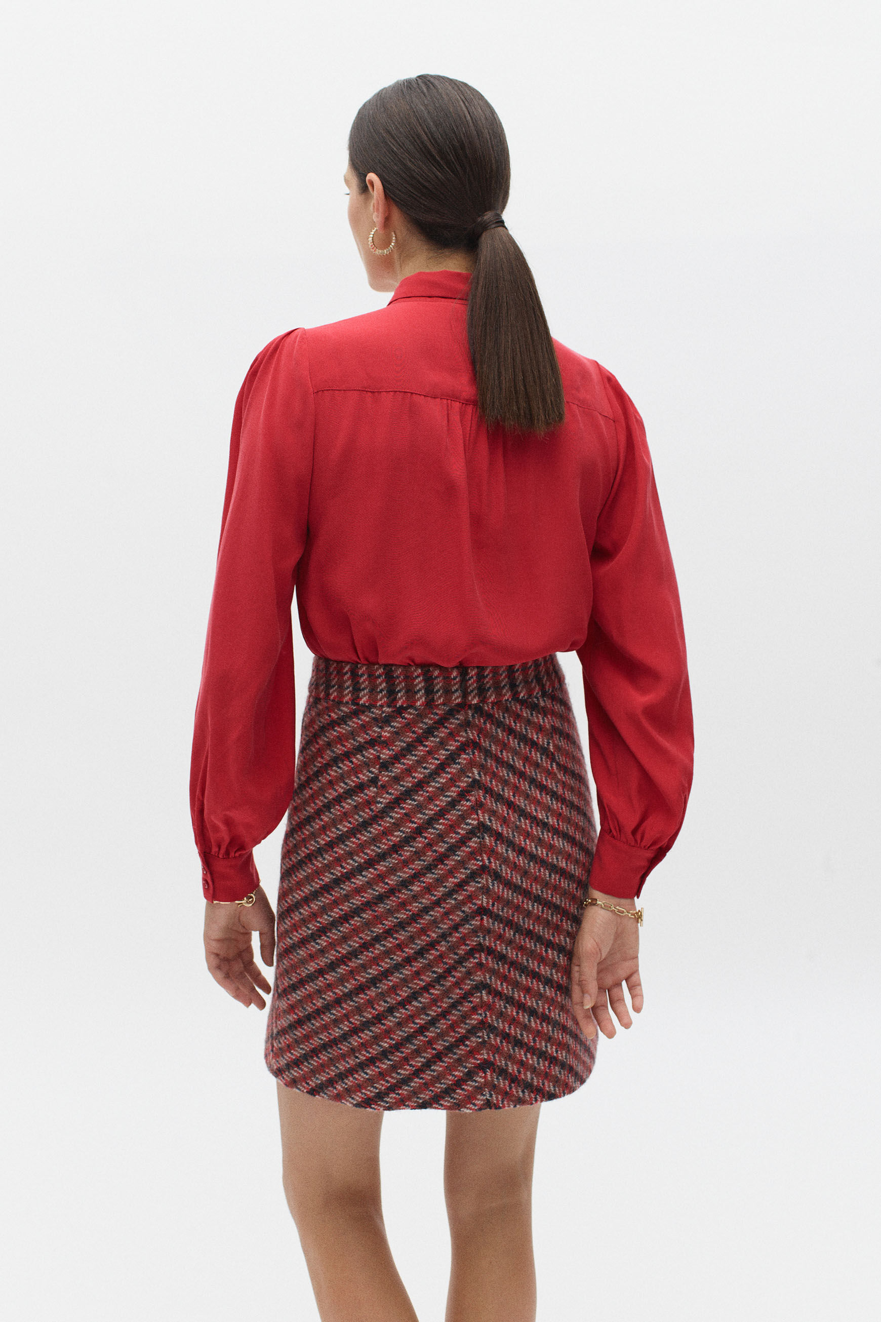 jupe phoenix rouge femme
