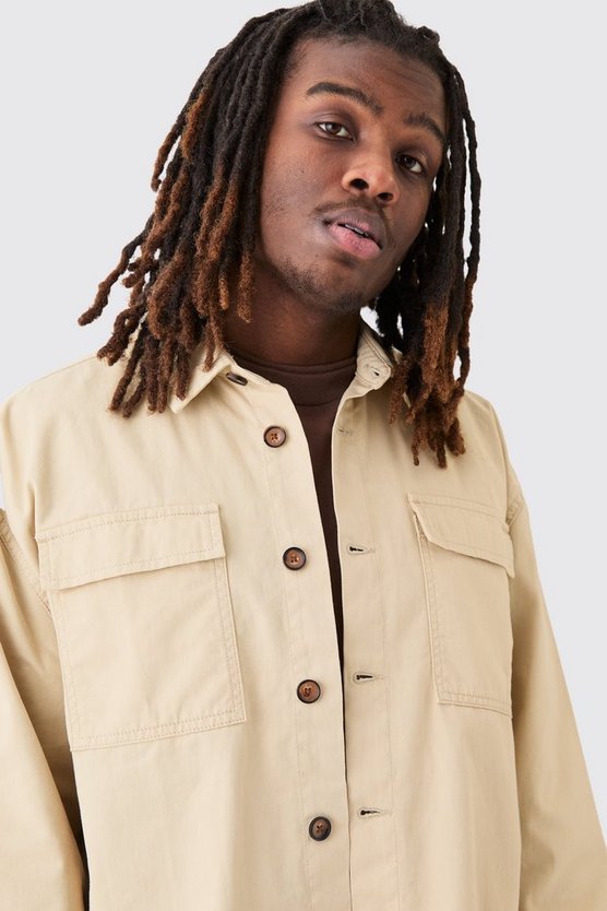Smart Boxy Twill Pocket Shirt