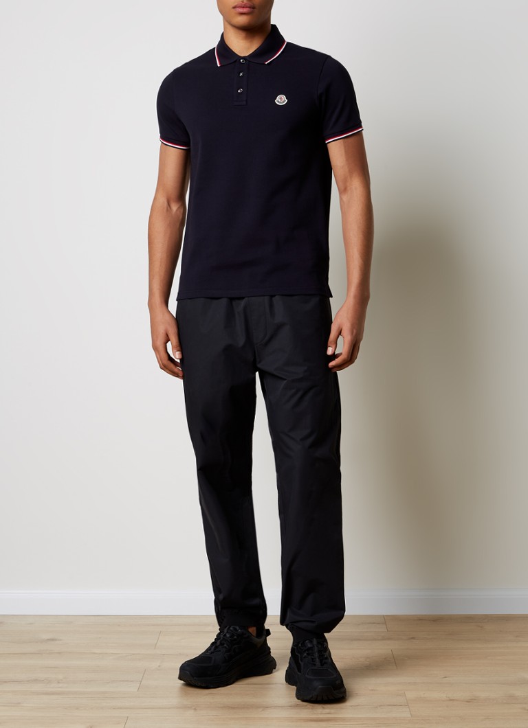 Polo Moncler de corte regular em algodão piqué com bordado do logotipo.