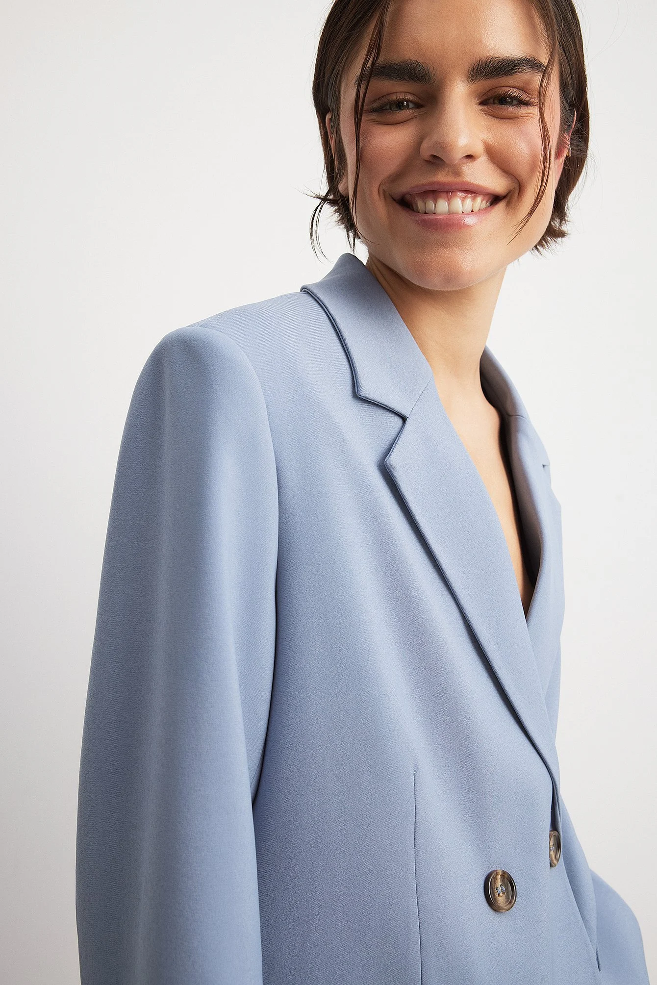 Recycelter zweireihiger Oversize-Blazer