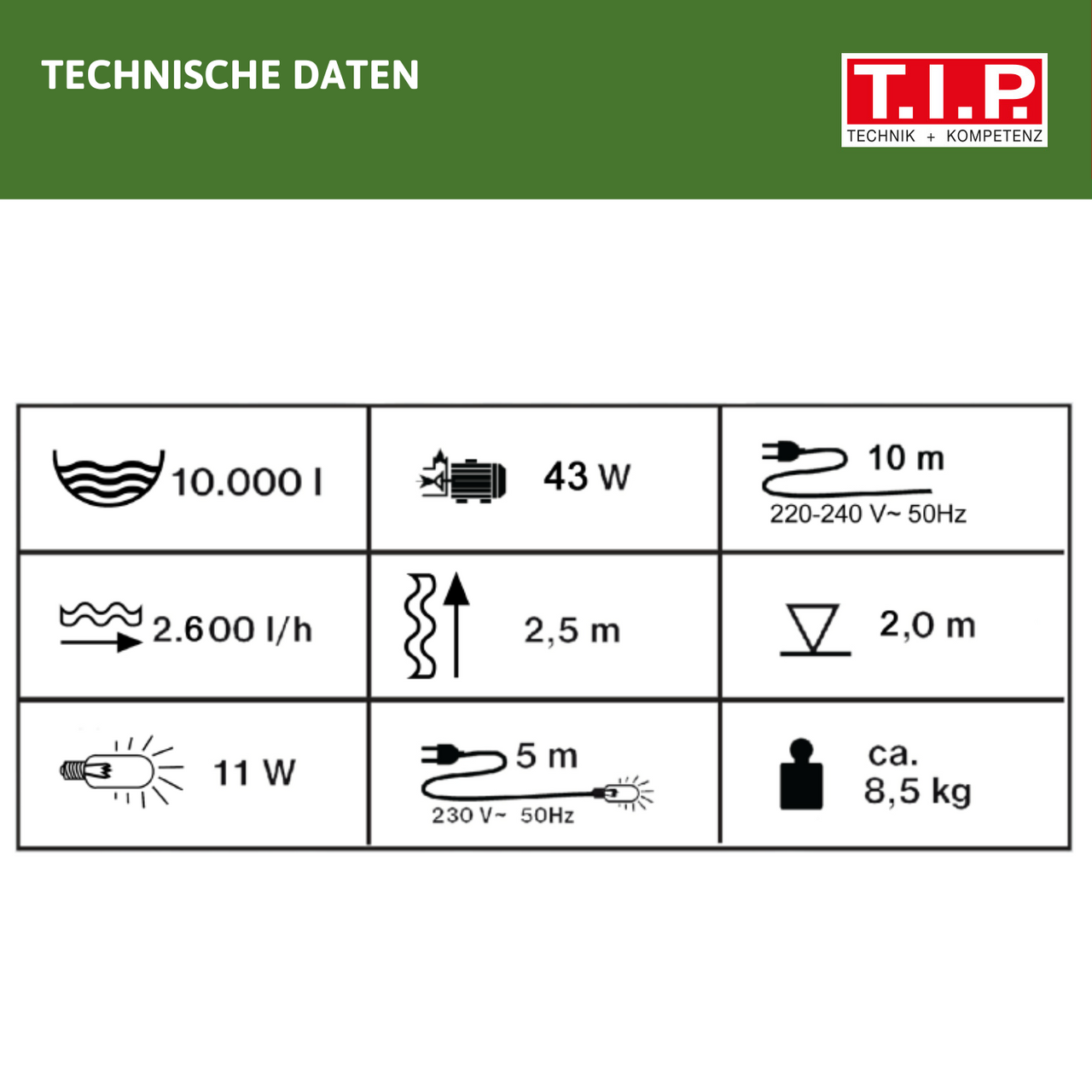 T.I.P. T.I.P Mehrkammer-Teichaußenfilter  WDF 10000 UV 11