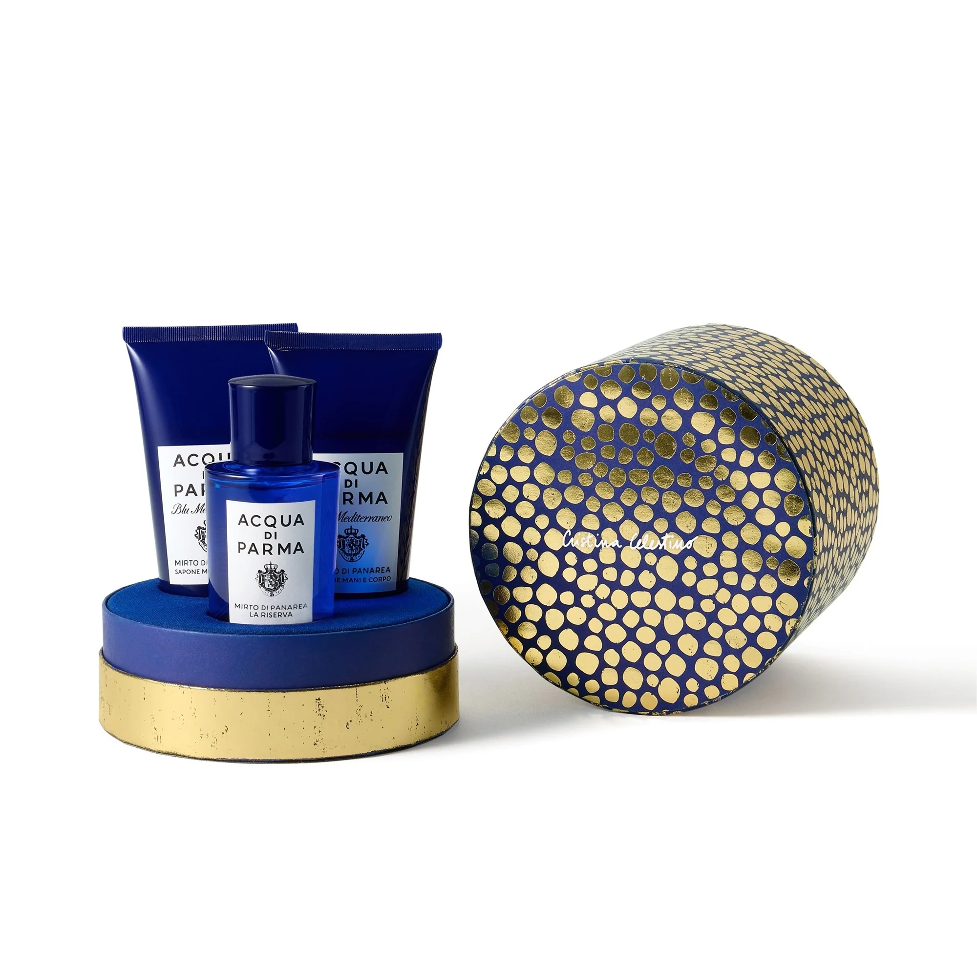 Set cadou Blu Mediterraneo Mirto di Panarea La Riserva - Set parfum dama, set parfum barbati, apa de parfum unisex, apa de parfum