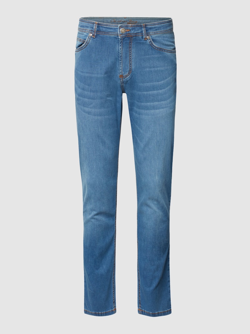 Slim Fit Jeans mit Stretch-Anteil – Light Denim in hellblau meliert